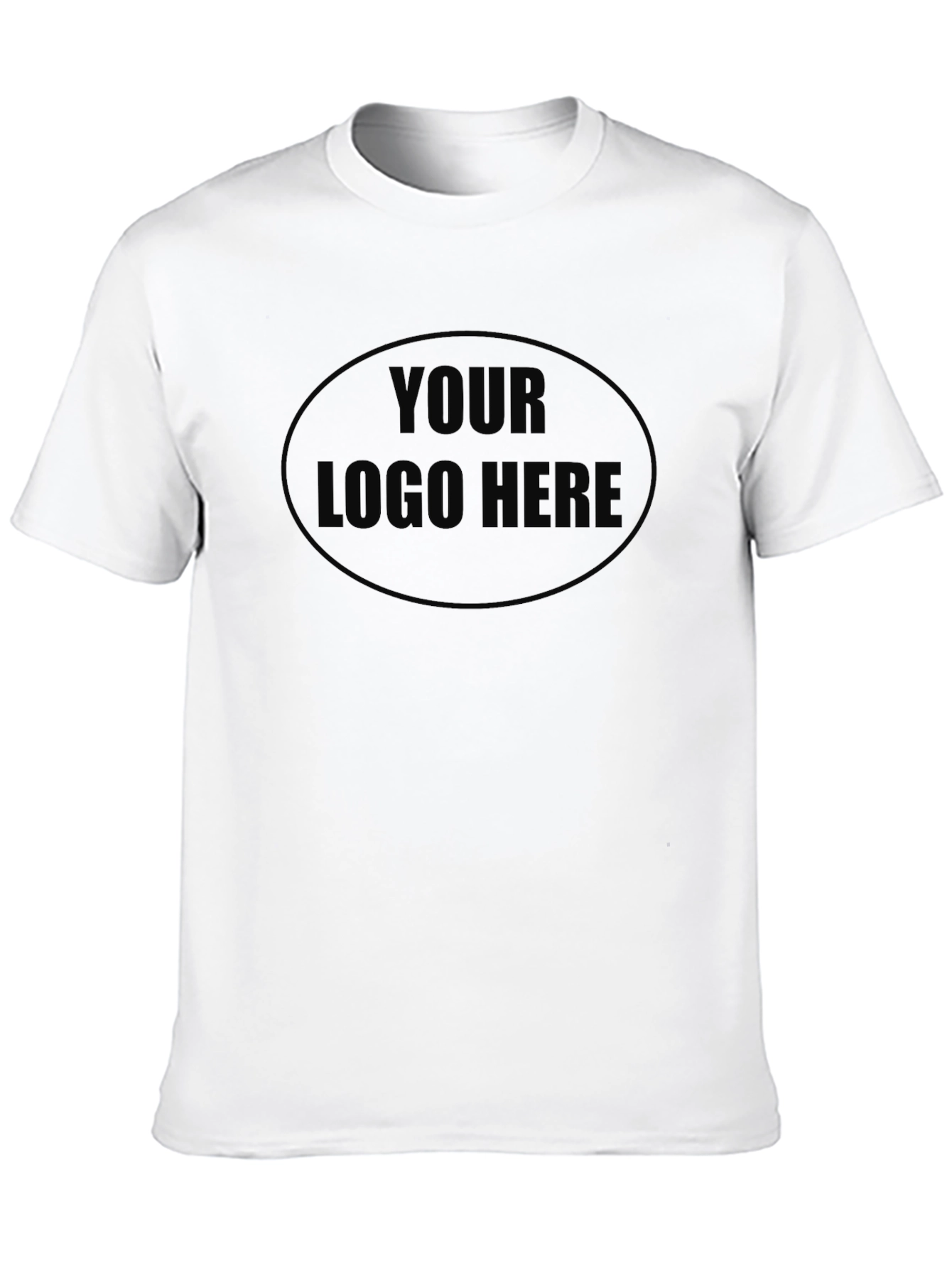 Mens Black Custom Logo T-Shirt - Casual Comfort