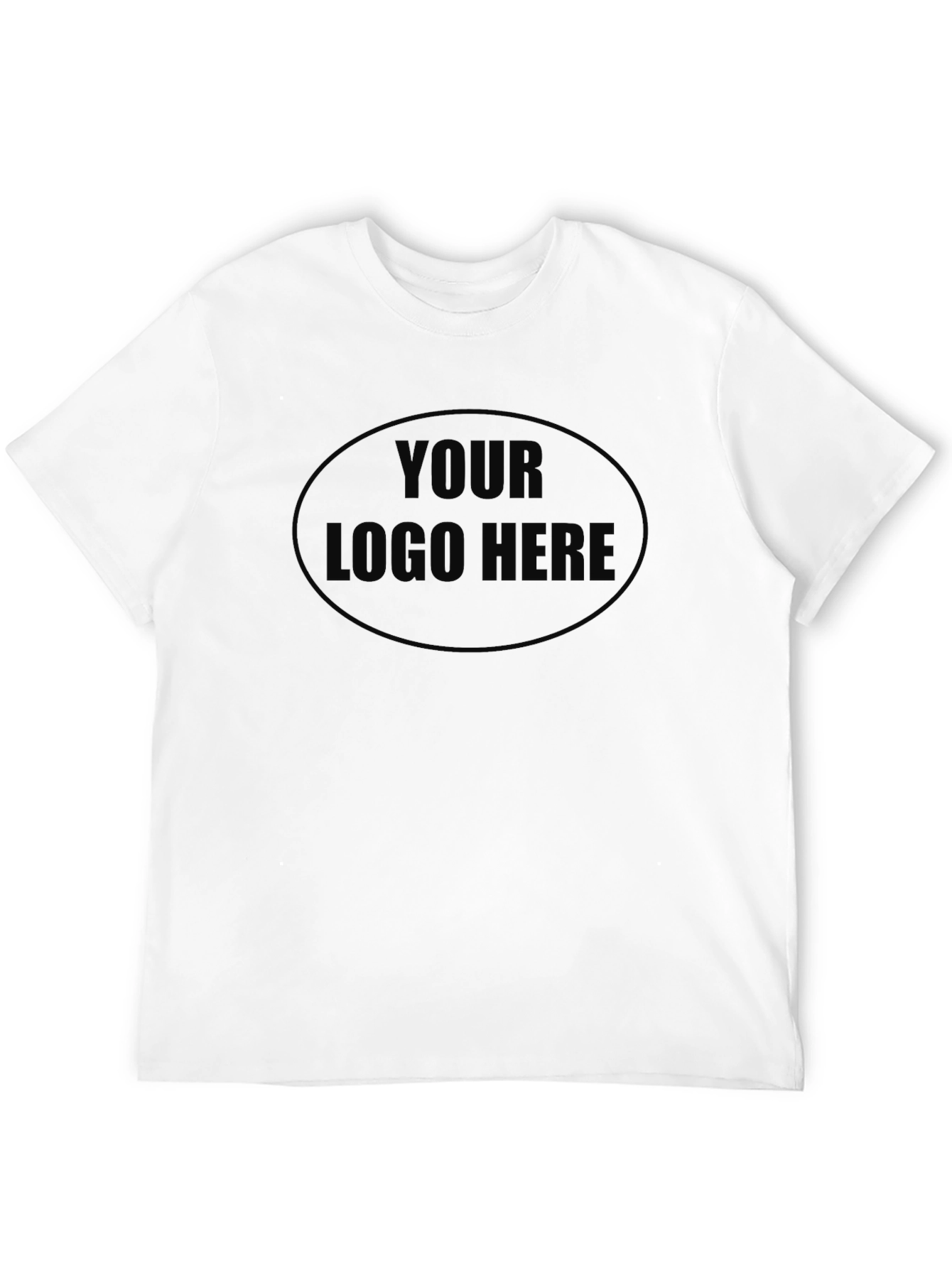 Mens Black Custom Logo T-Shirt - Casual Comfort