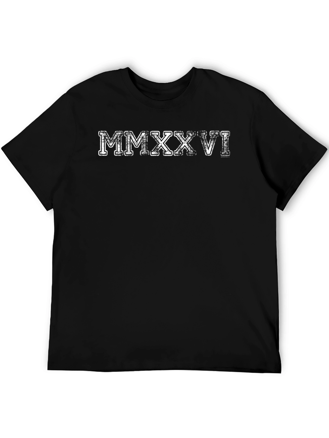 MMXXVI Roman Numeral T-Shirt - Black Cotton Tee
