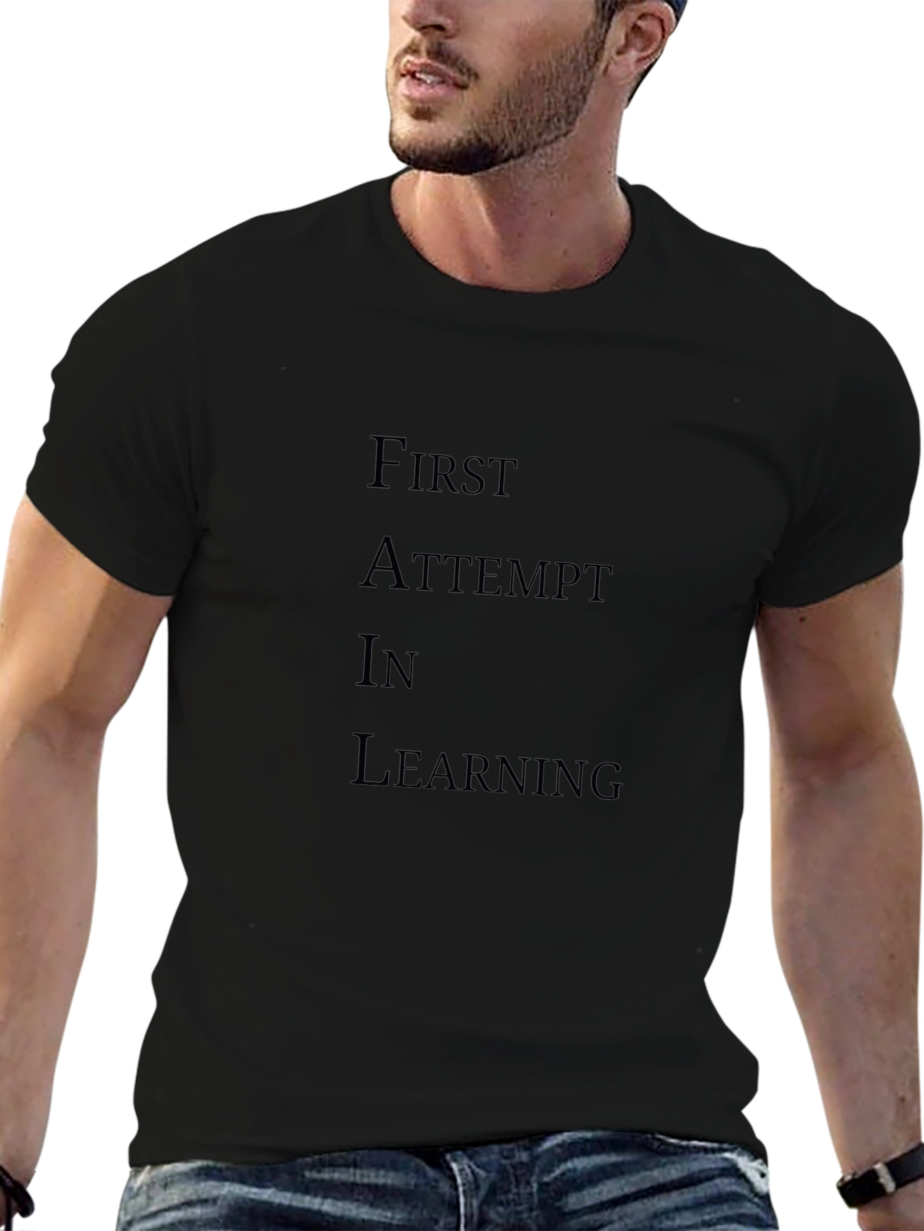 First Attempt In Learning Black T-Shirt