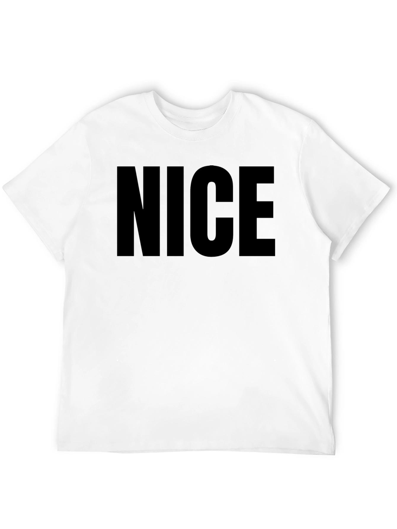 Mens NICE Graphic Print Black T-Shirt