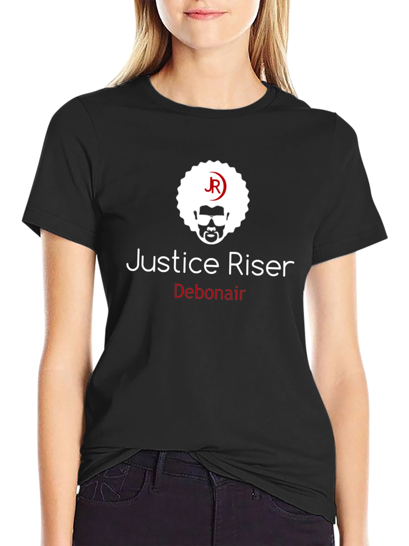 Justice Riser Debonair Graphic Tee - Black Cotton Blend