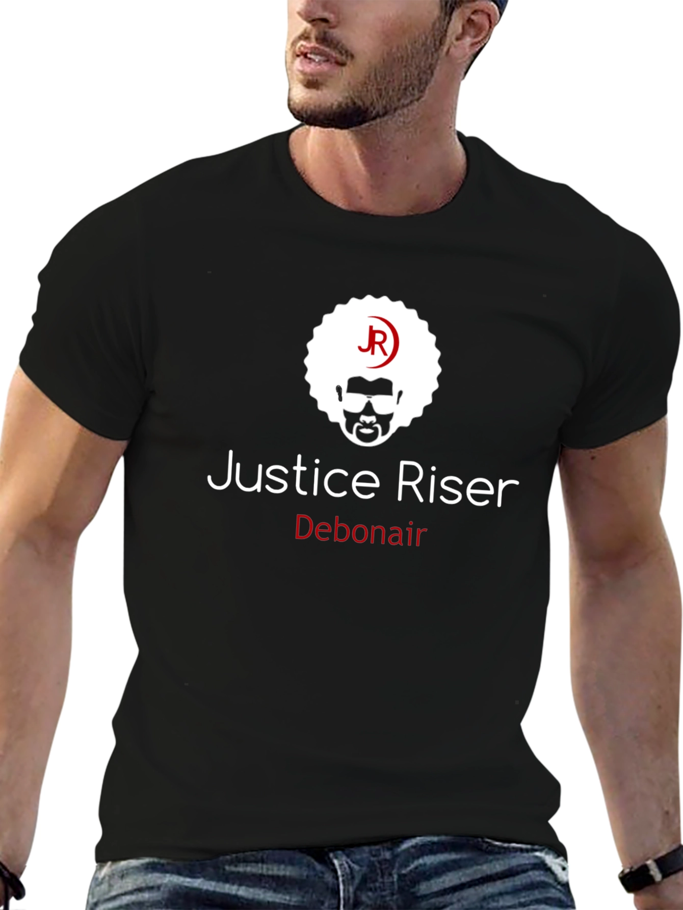 Justice Riser Debonair Graphic Tee - Black Cotton Blend