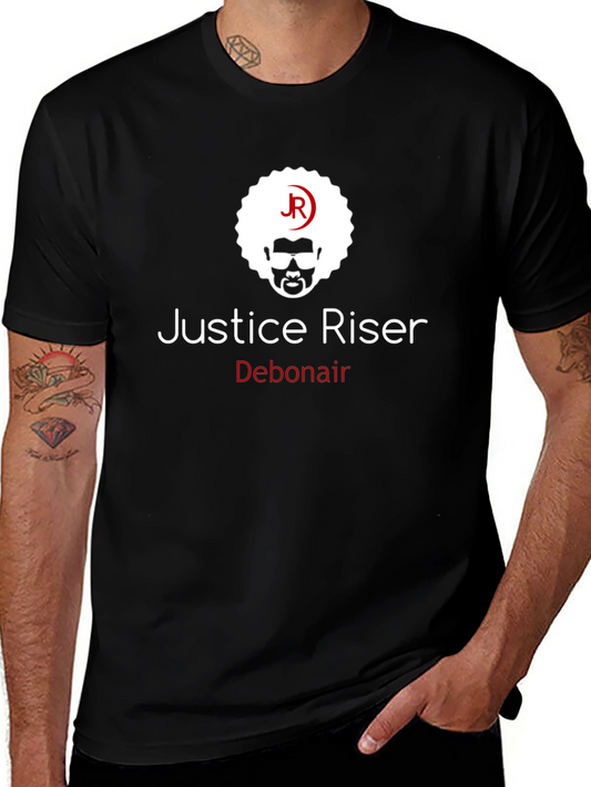 Justice Riser Debonair Graphic Tee - Black Cotton Blend