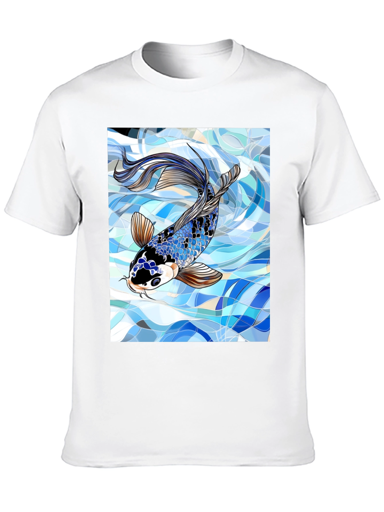 Koi Fish Graphic Black T-Shirt