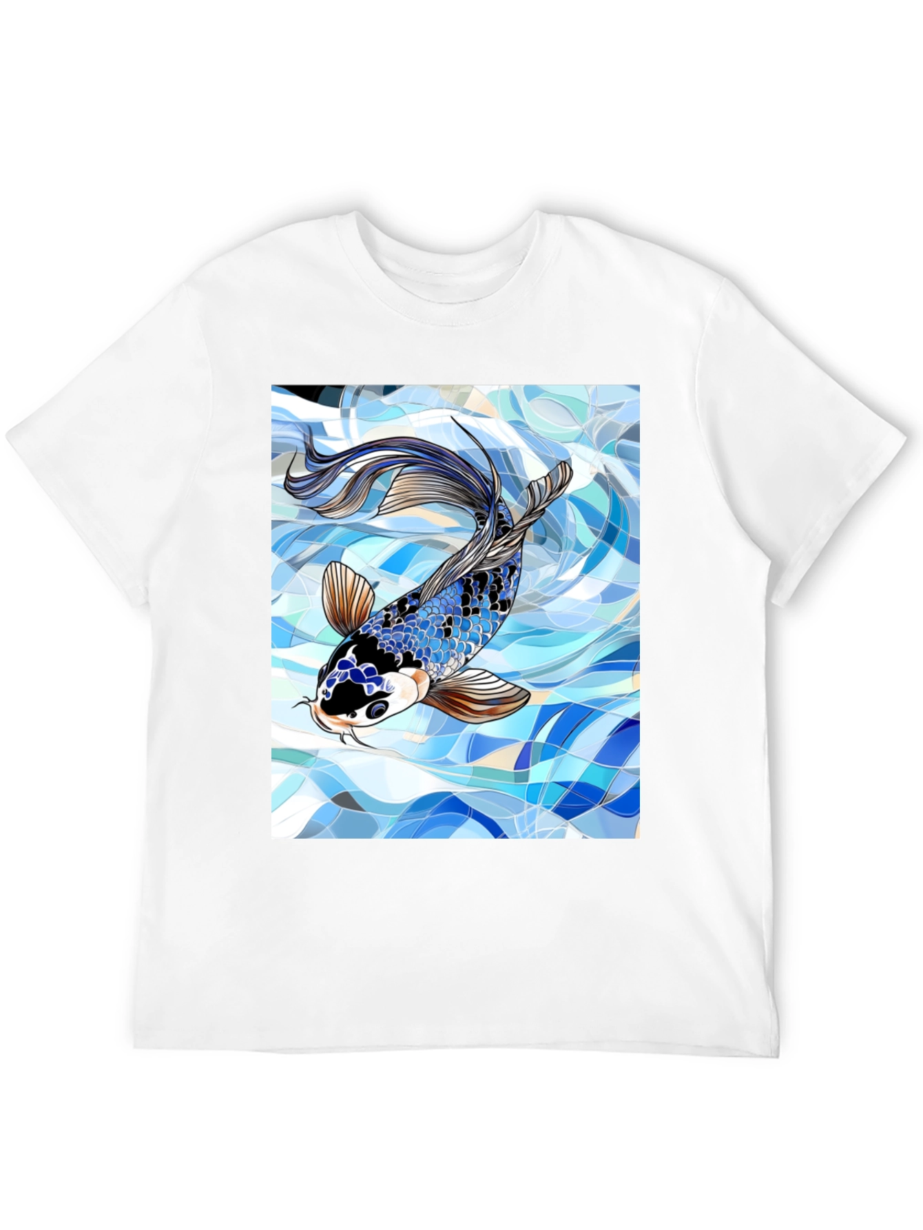 Koi Fish Graphic Black T-Shirt