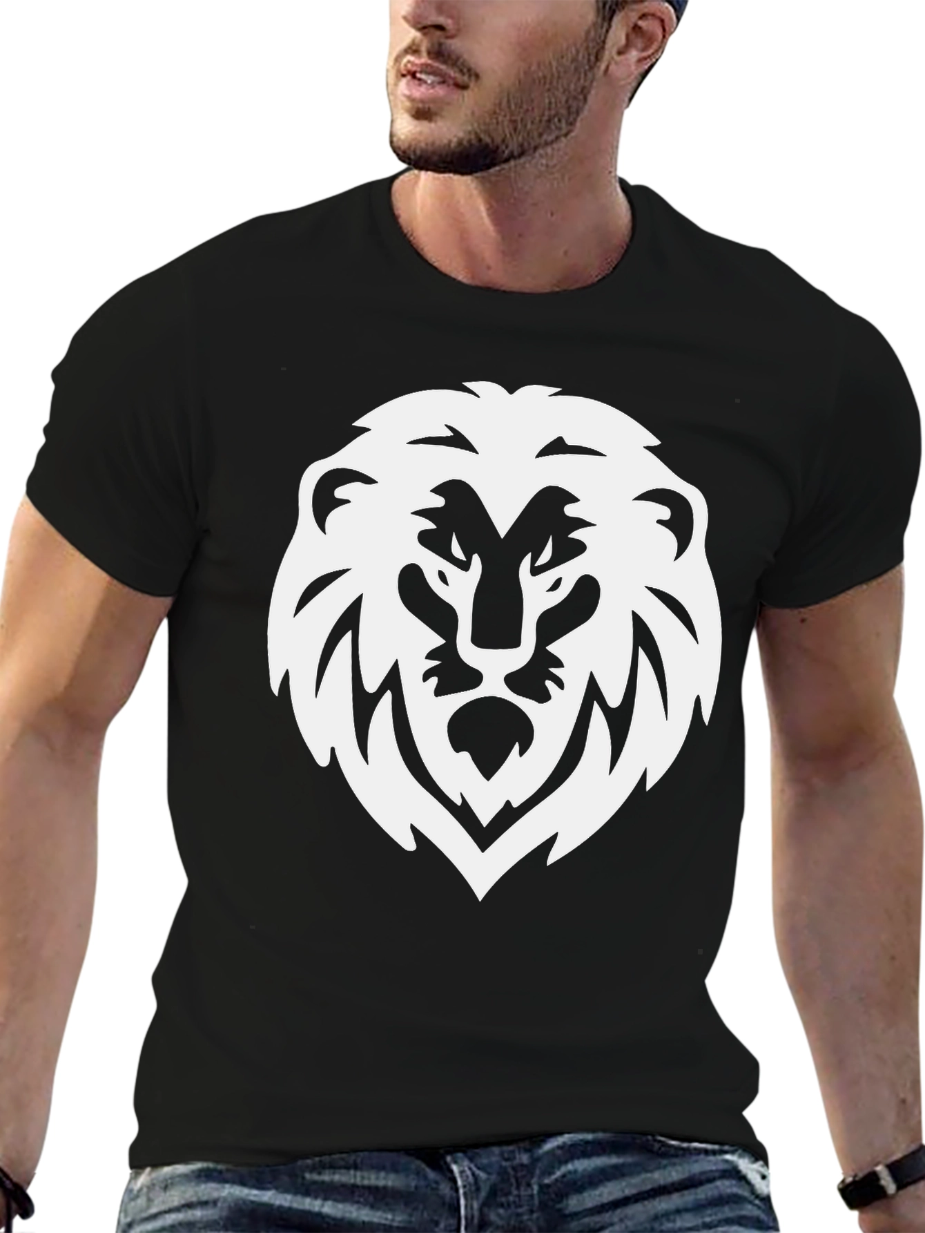Lion Graphic Black T-Shirt