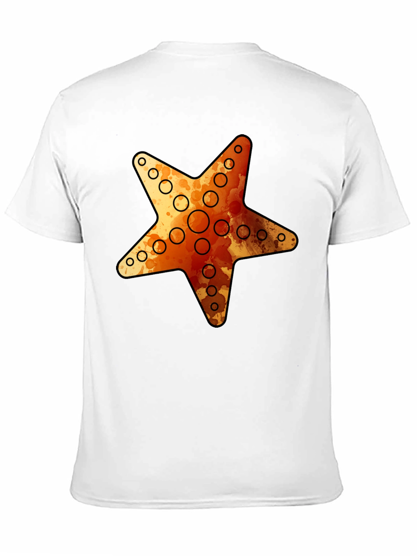 Starfish Graphic Tee - Coastal Style Black T-Shirt