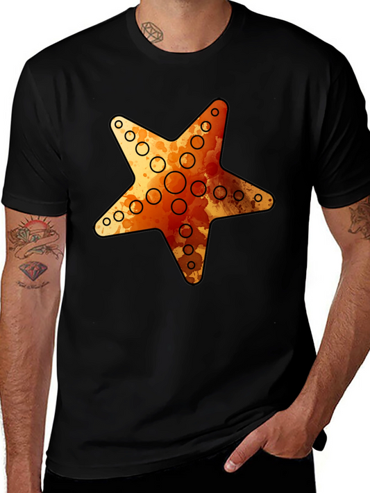 Starfish Graphic Tee - Coastal Style Black T-Shirt
