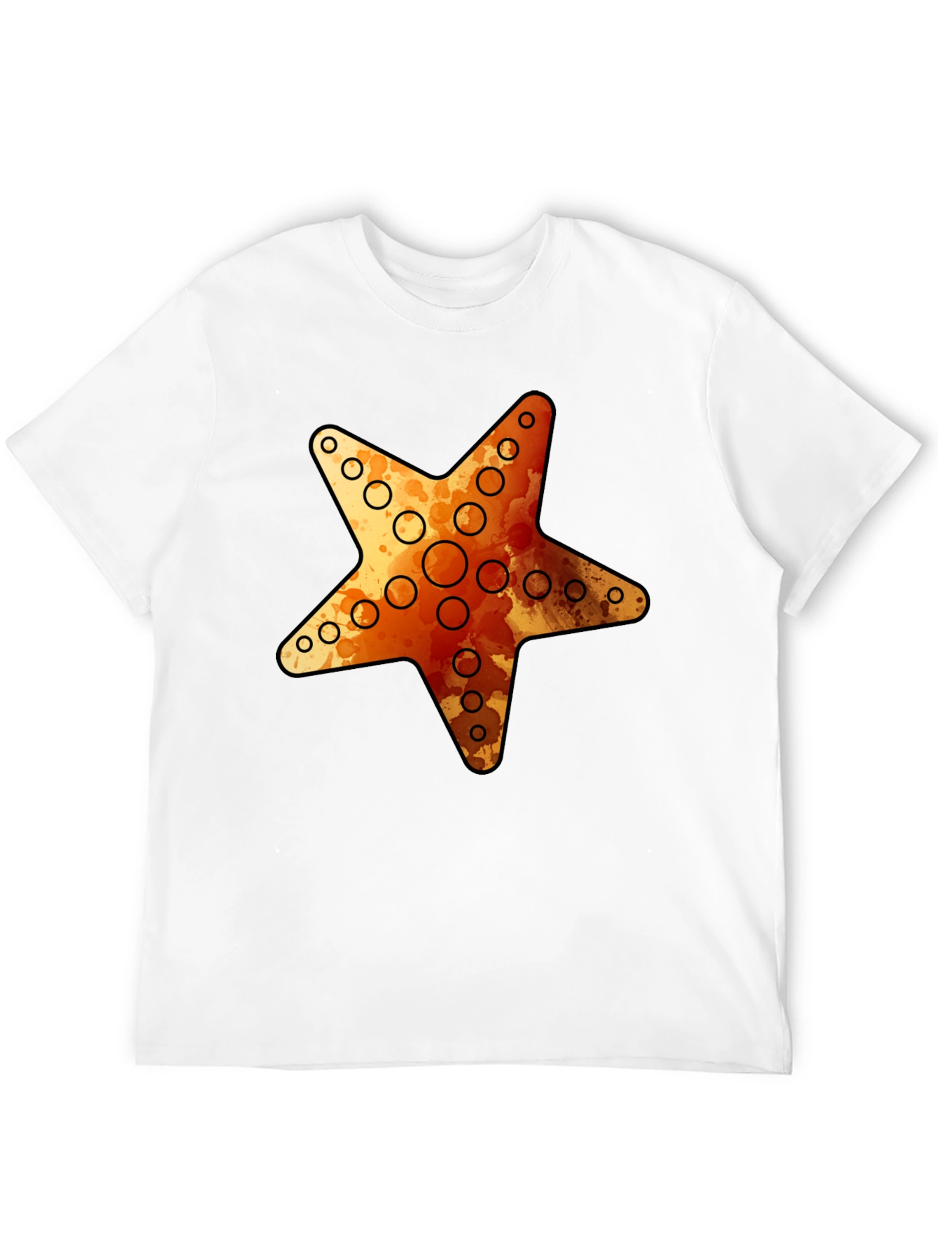 Starfish Graphic Tee - Coastal Style Black T-Shirt
