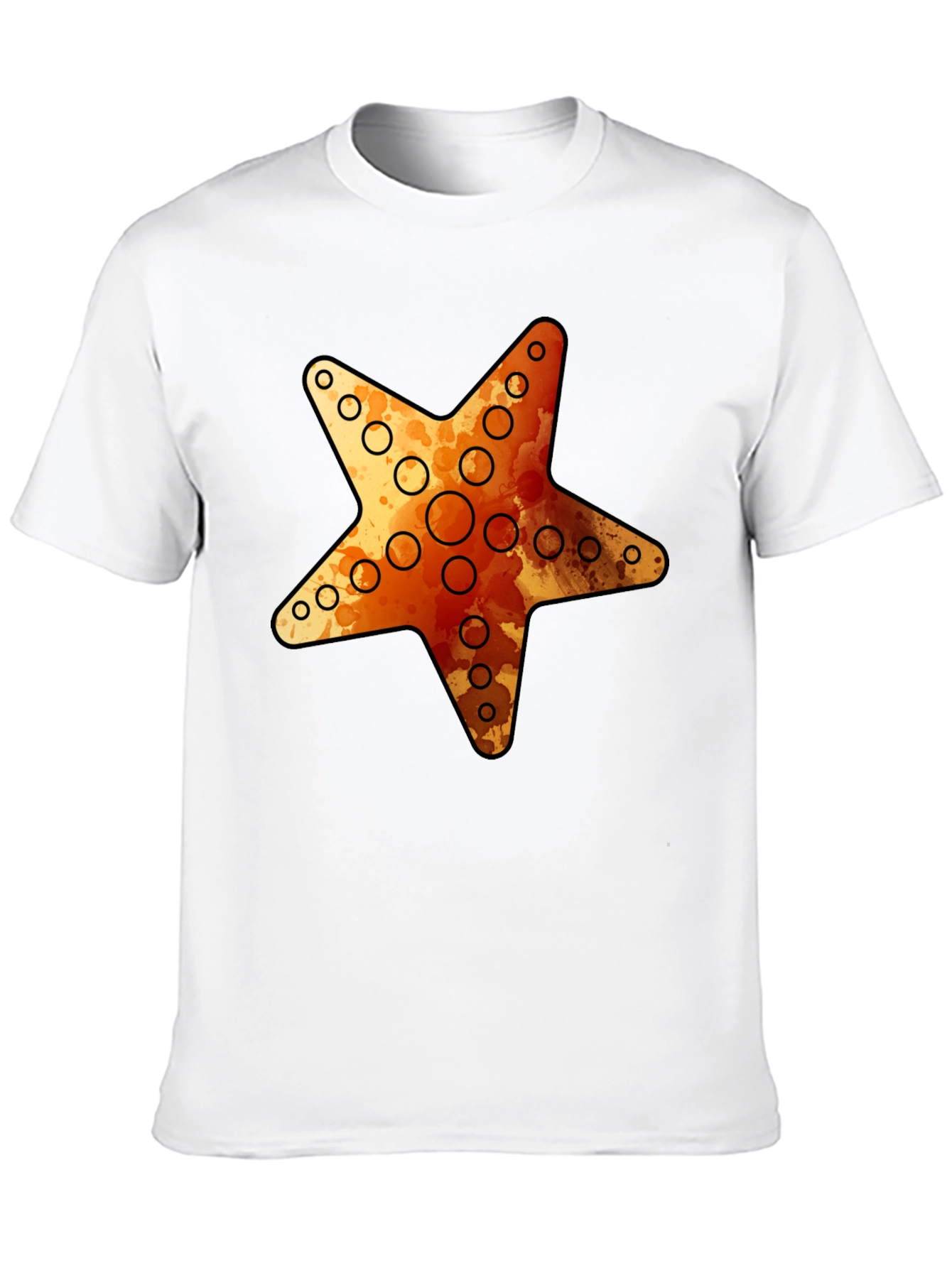 Starfish Graphic Tee - Coastal Style Black T-Shirt