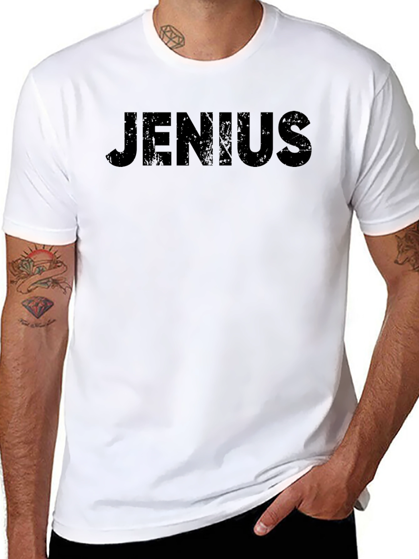 JENIUS Black Graphic Tee