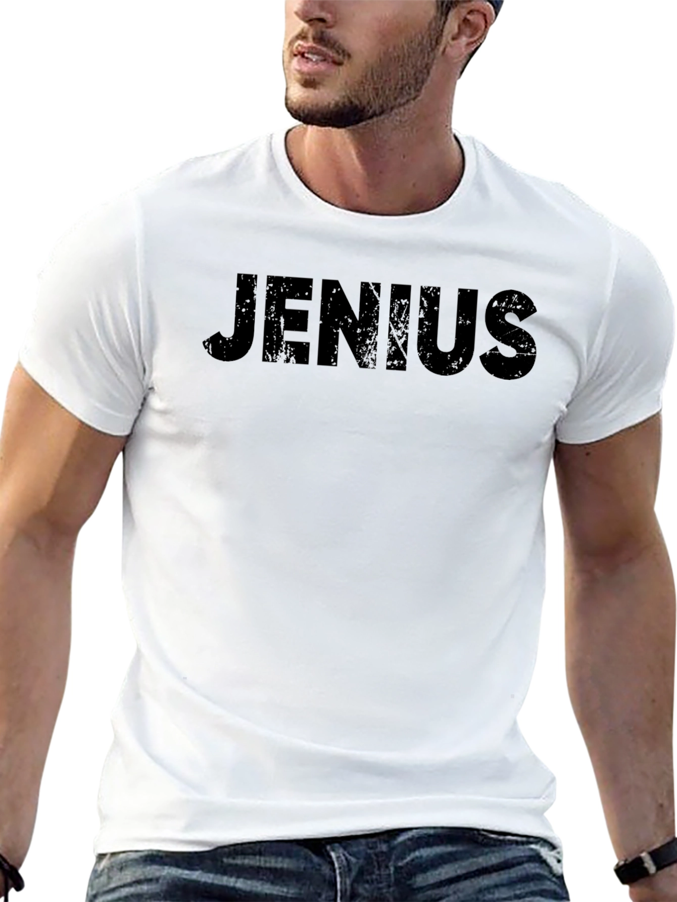 JENIUS Black Graphic Tee
