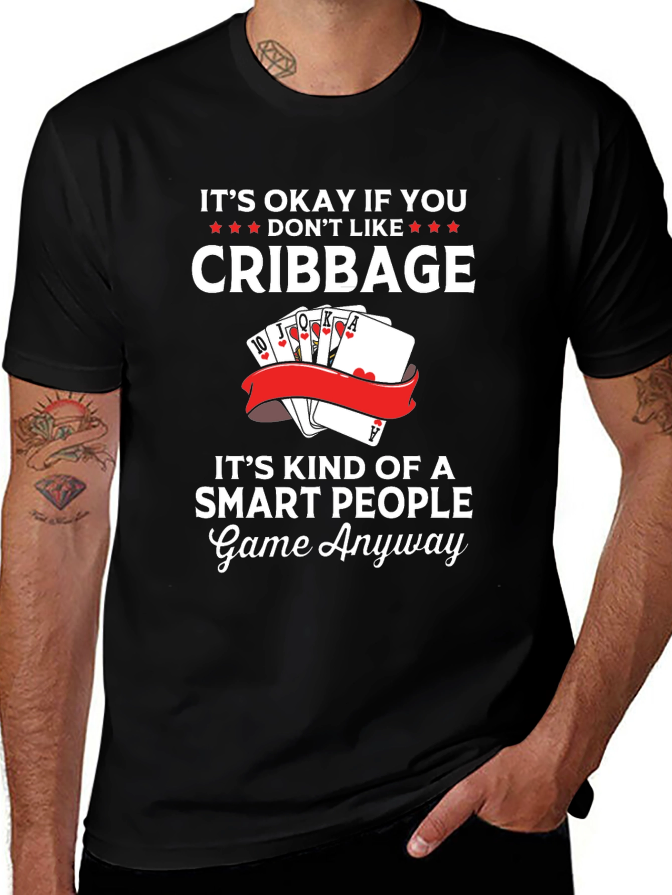 Cribbage Smart People Game Graphic T-Shirt
