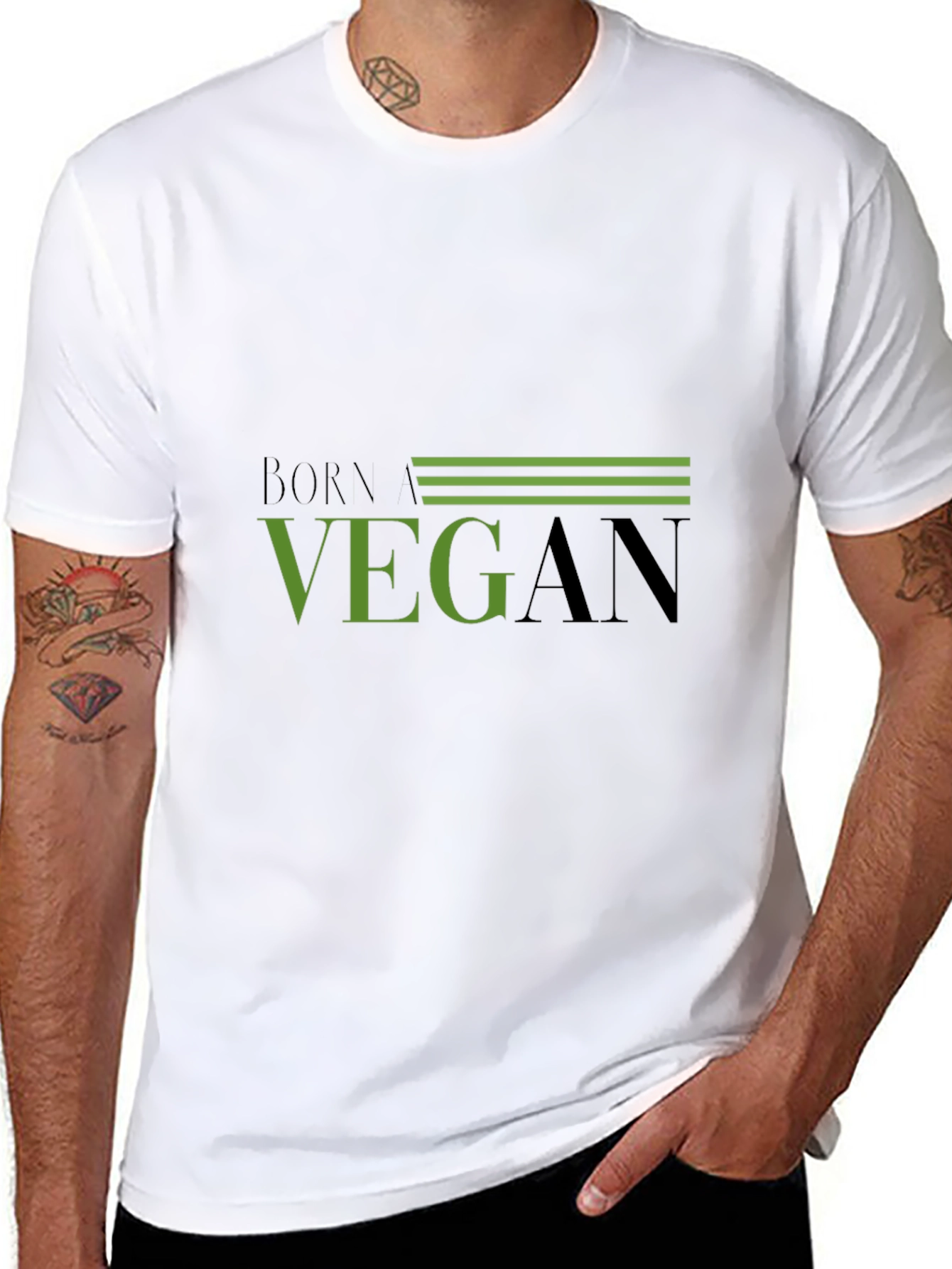 Born Vegan Graphic Tee - Black