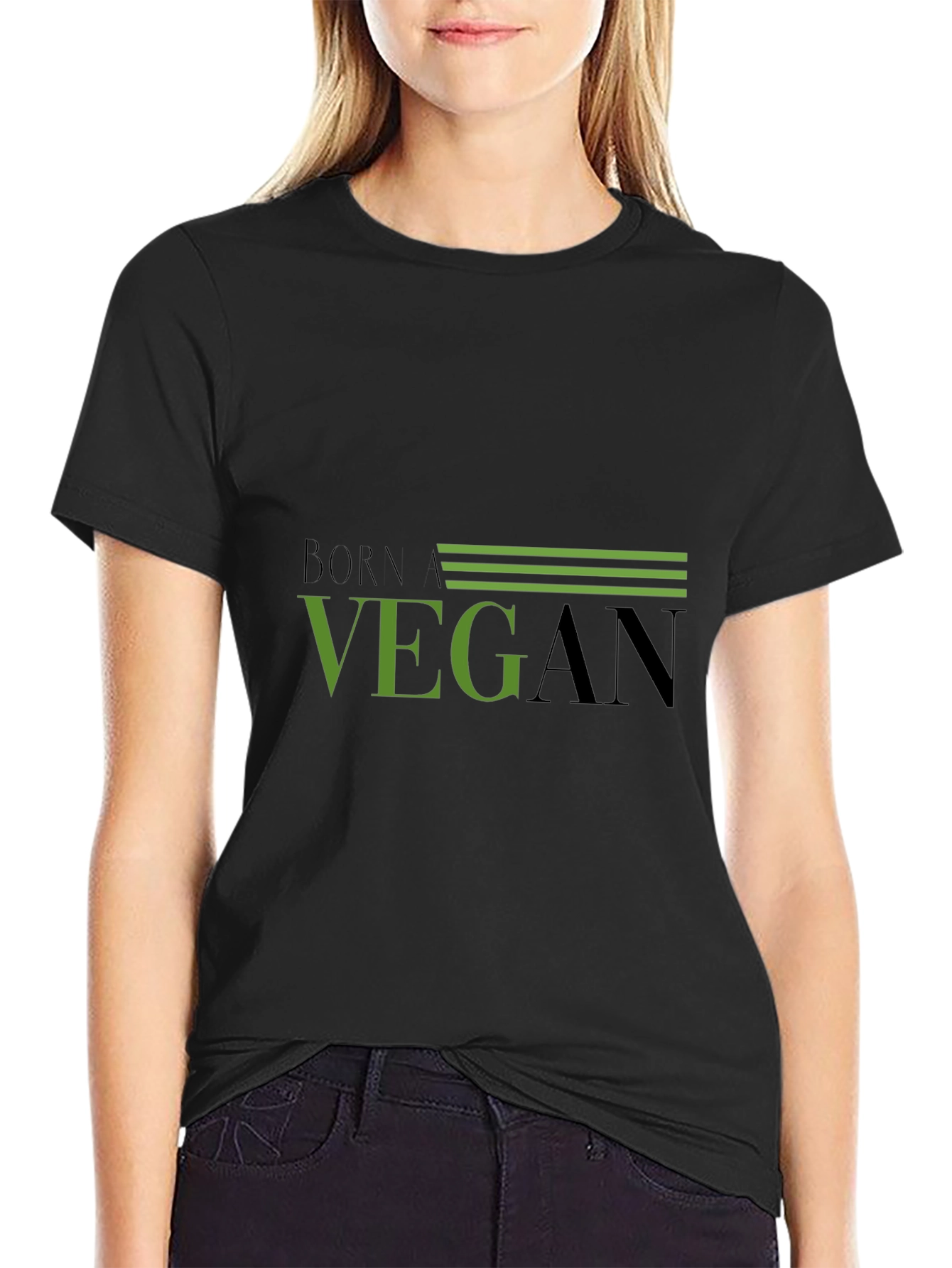 Born Vegan Graphic Tee - Black