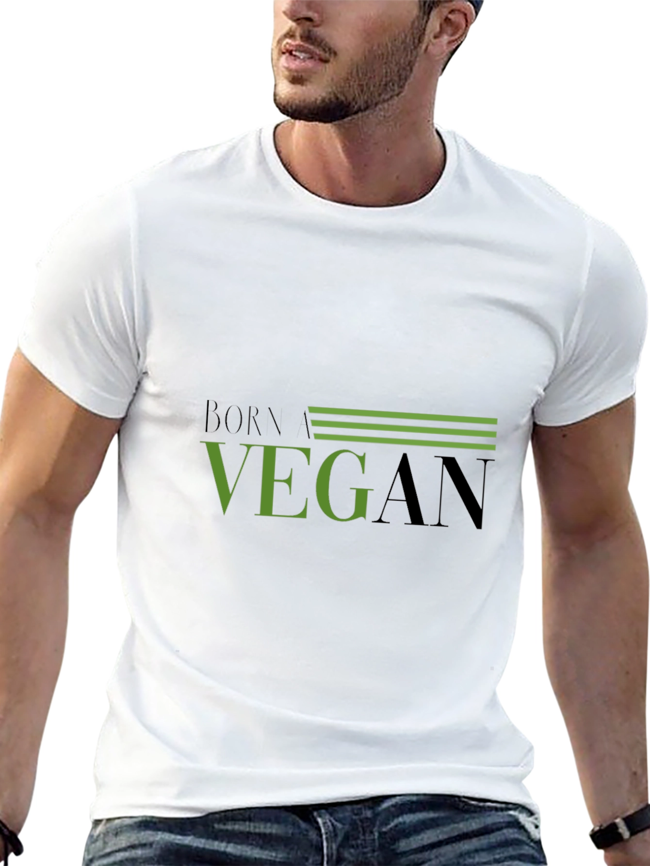 Born Vegan Graphic Tee - Black