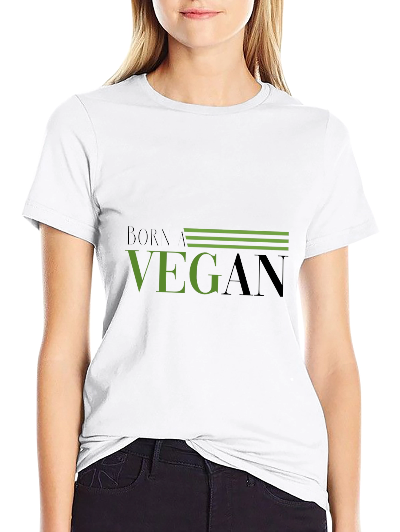 Born Vegan Graphic Tee - Black