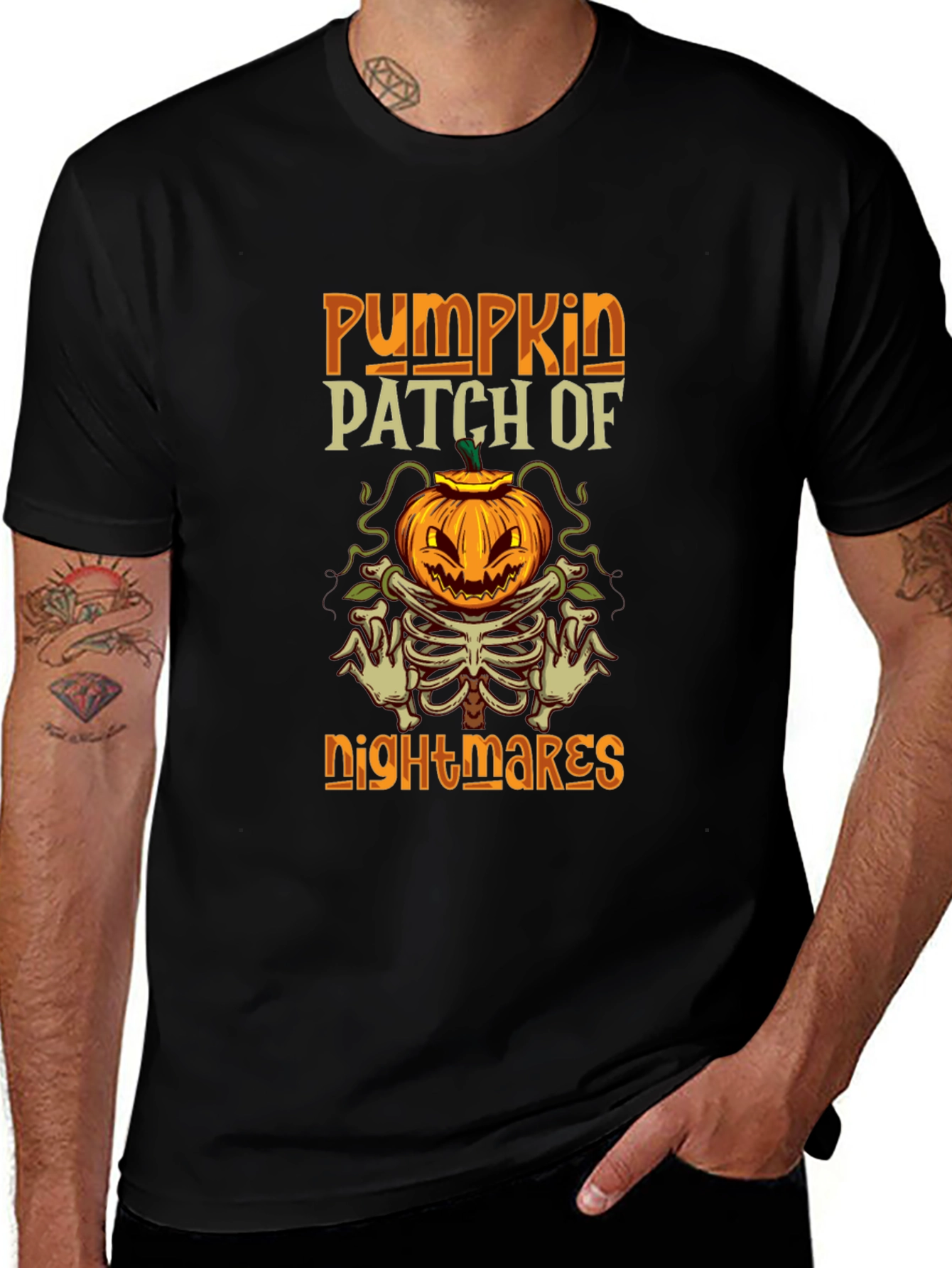 Pumpkin Patch of Nightmares Graphic T-Shirt - Halloween