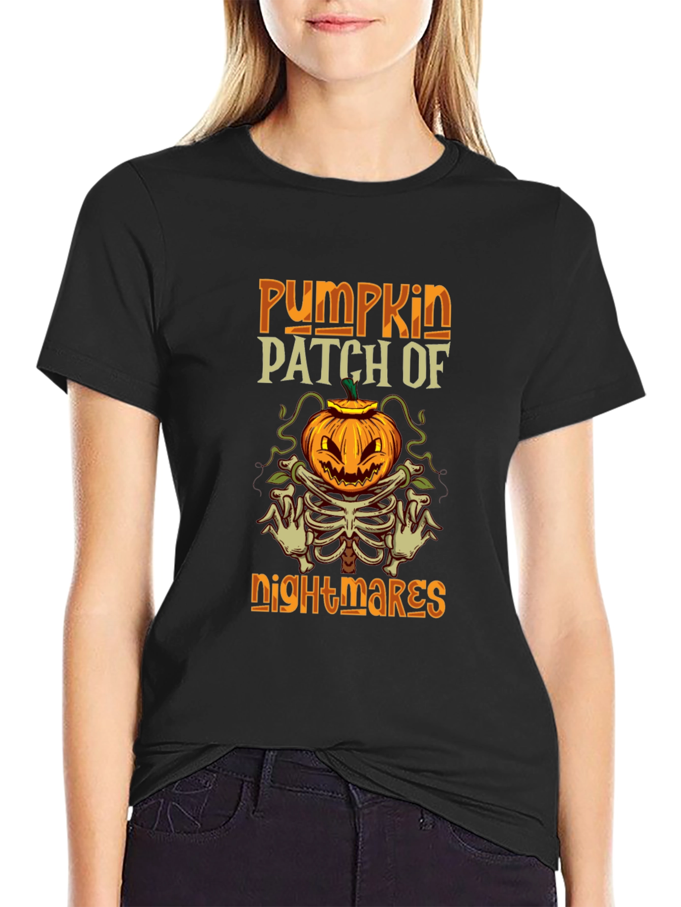 Pumpkin Patch of Nightmares Graphic T-Shirt - Halloween