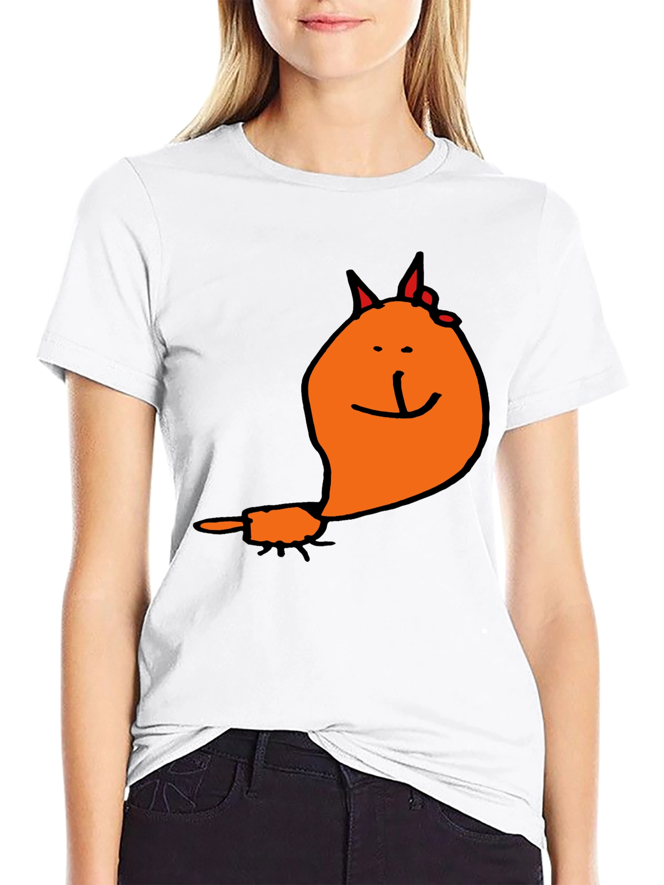 Funny Cat Graphic Tee - Black Casual T-Shirt