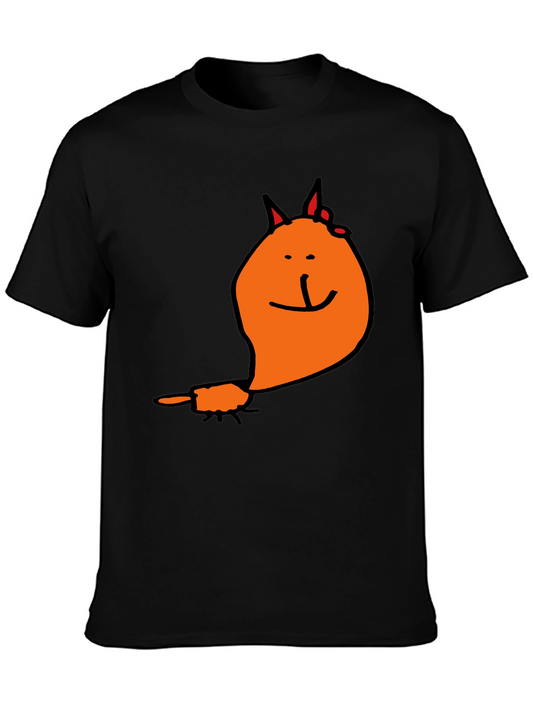 Funny Cat Graphic Tee - Black Casual T-Shirt