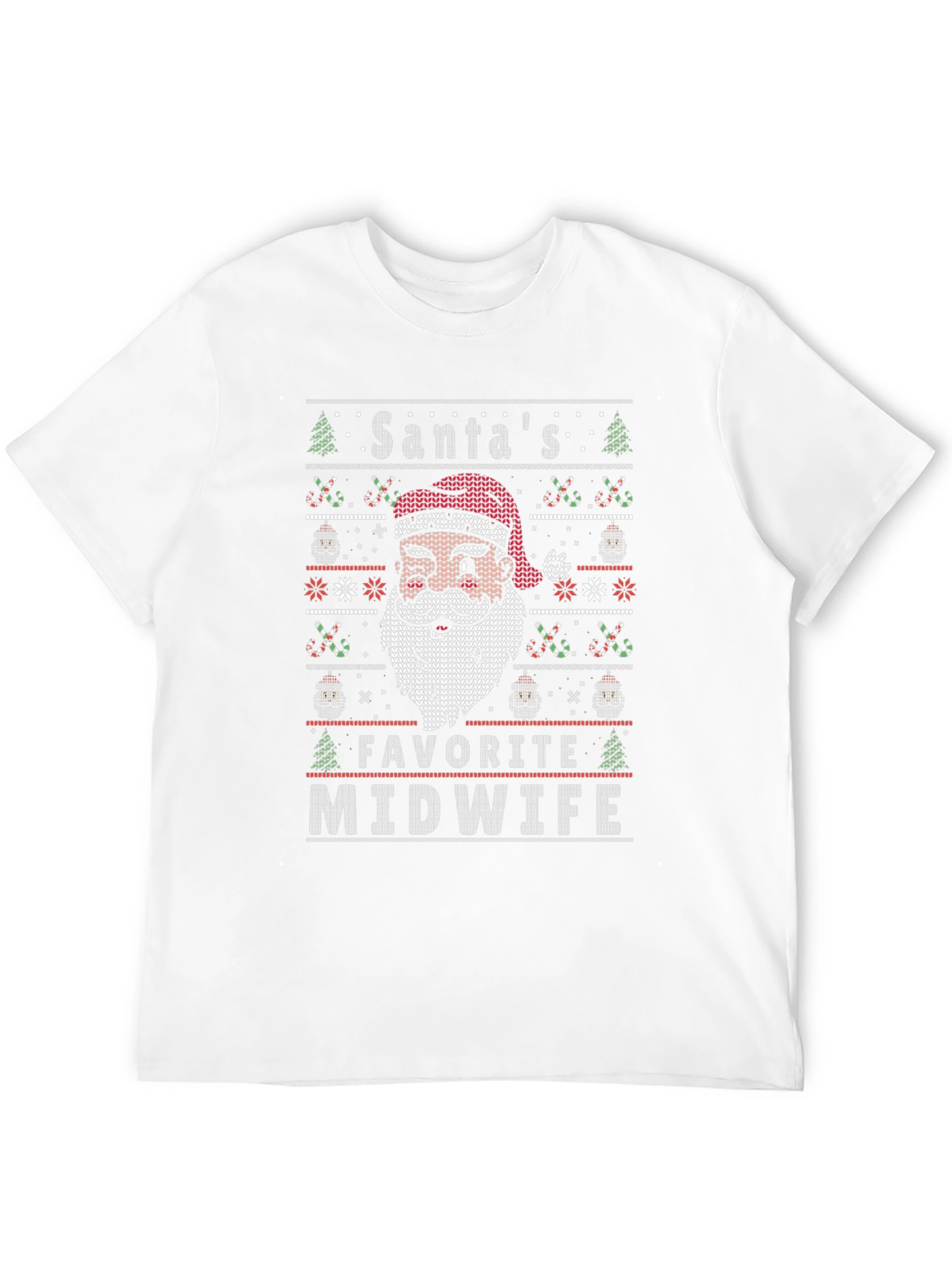 Santas Favorite Midwife Ugly Christmas Sweater T-Shirt
