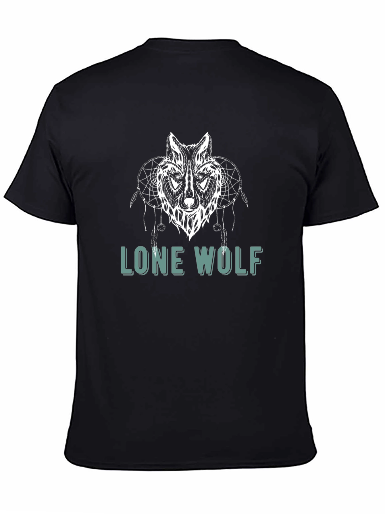Lone Wolf Graphic Tee - Black Cotton T-Shirt