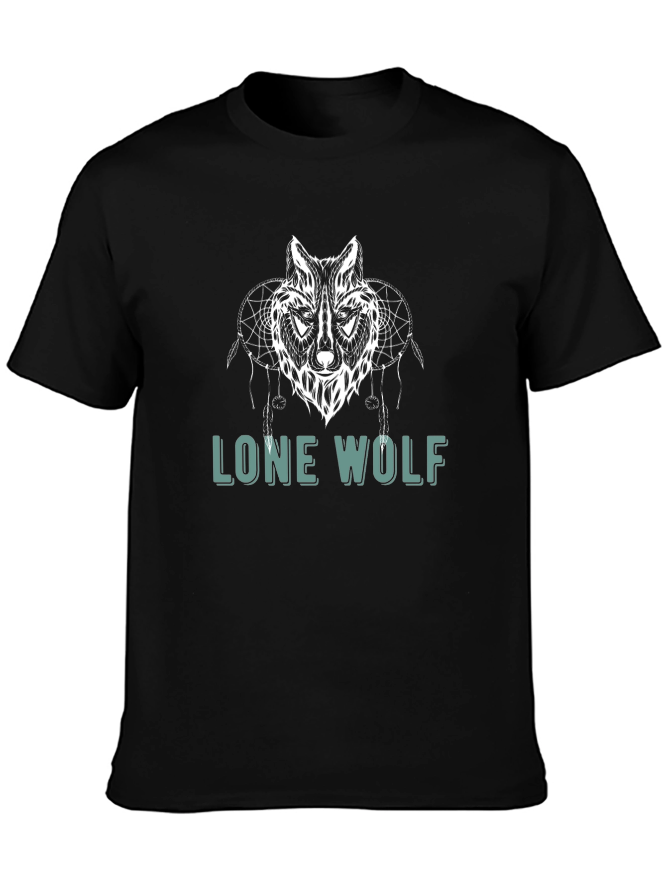 Lone Wolf Graphic Tee - Black Cotton T-Shirt