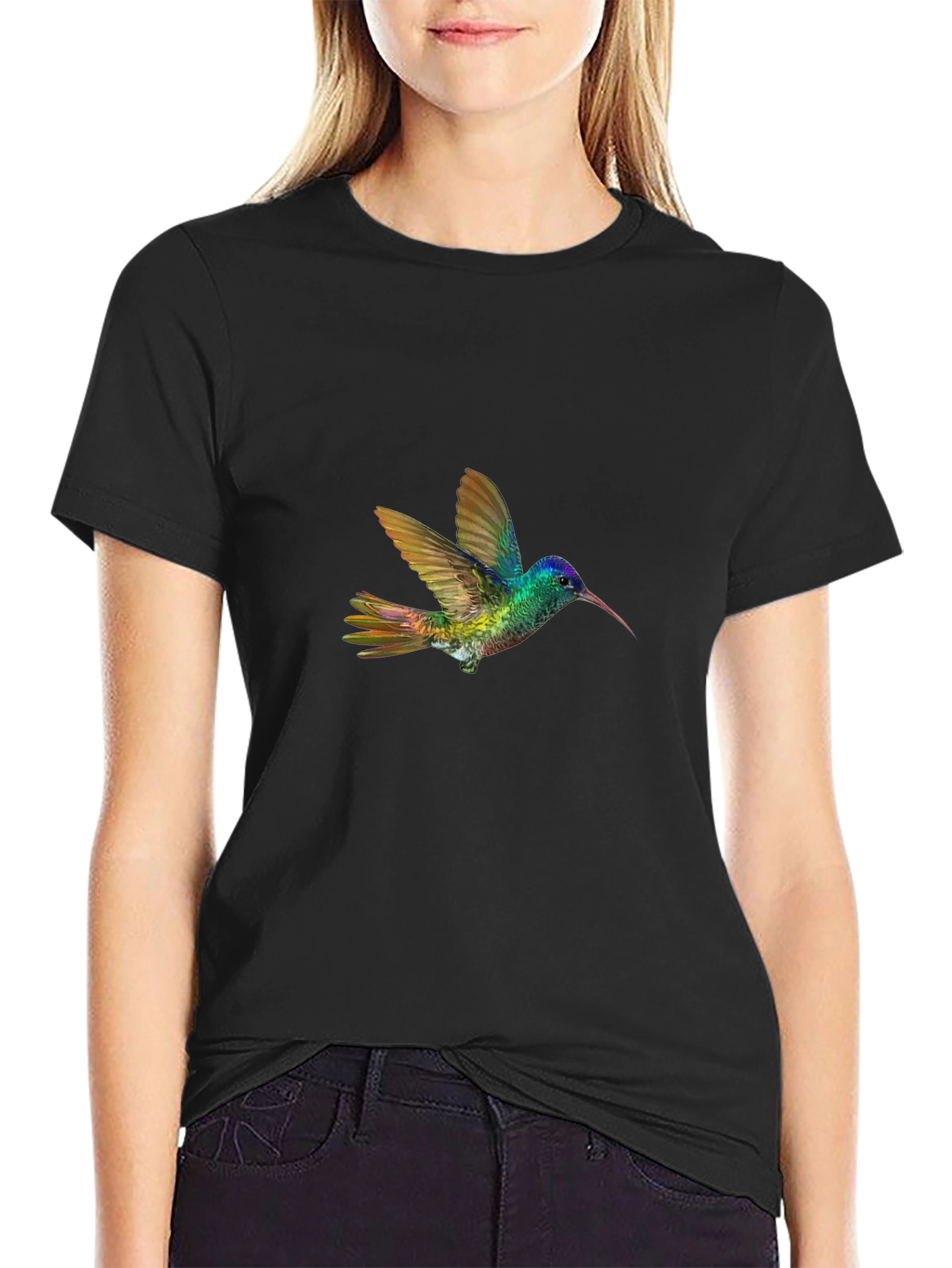 Hummingbird Graphic Black T-Shirt