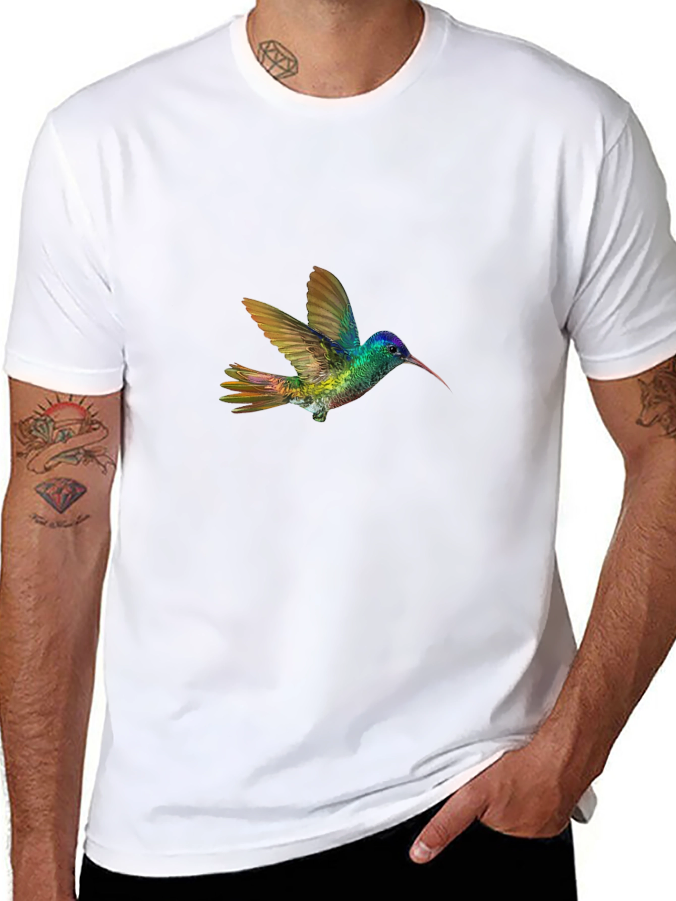 Hummingbird Graphic Black T-Shirt