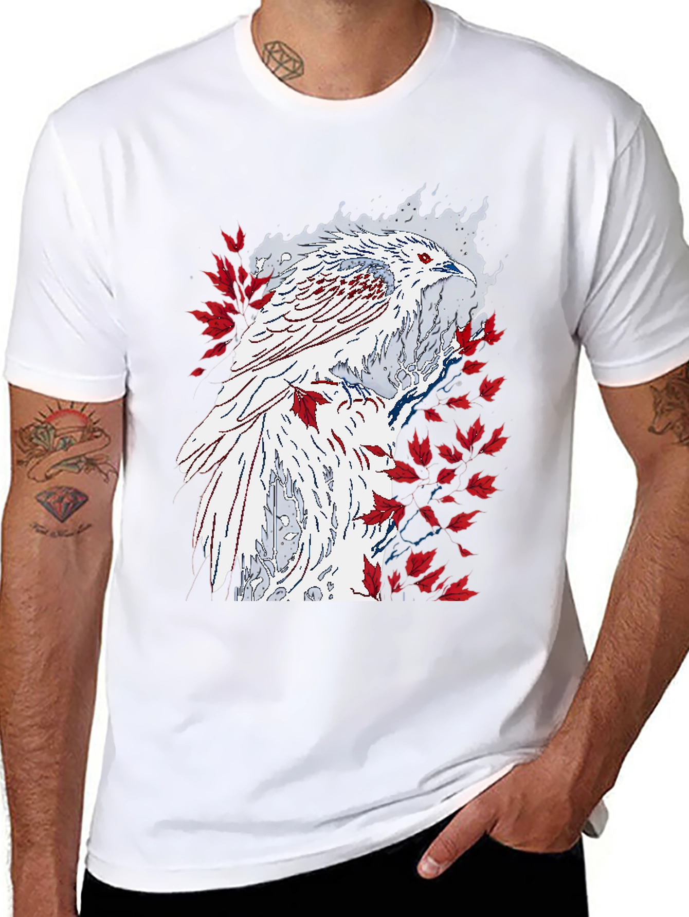 Phoenix Graphic Tee - Black Cotton T-Shirt