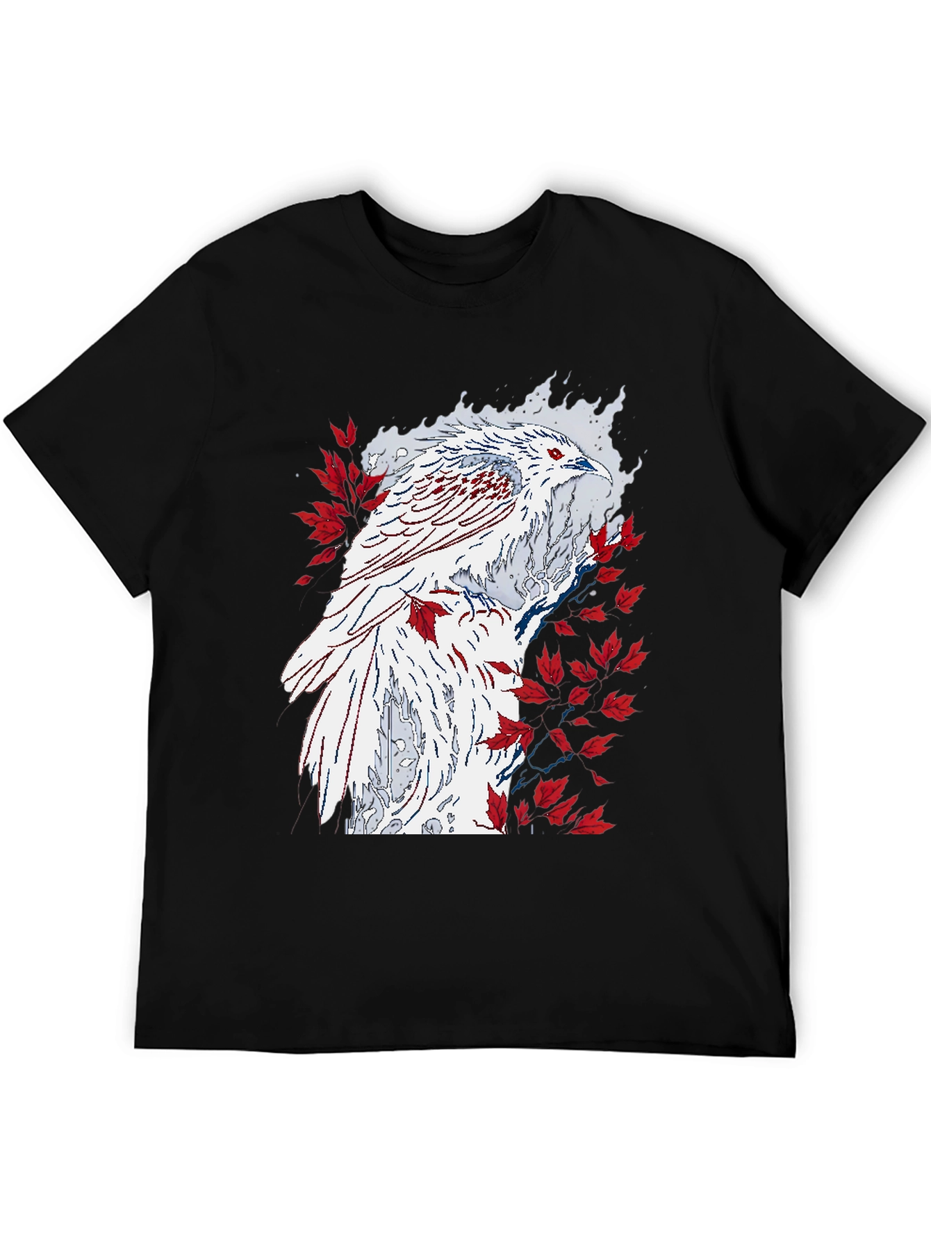 Phoenix Graphic Tee - Black Cotton T-Shirt