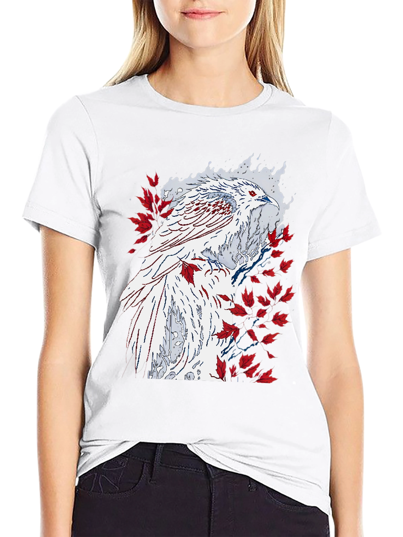 Phoenix Graphic Tee - Black Cotton T-Shirt