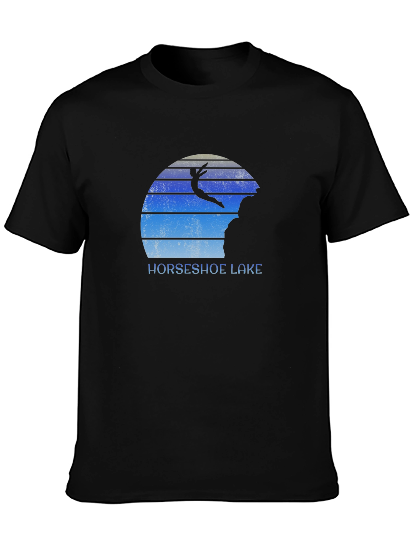 Horseshoe Lake Cliff Diver Black T-Shirt