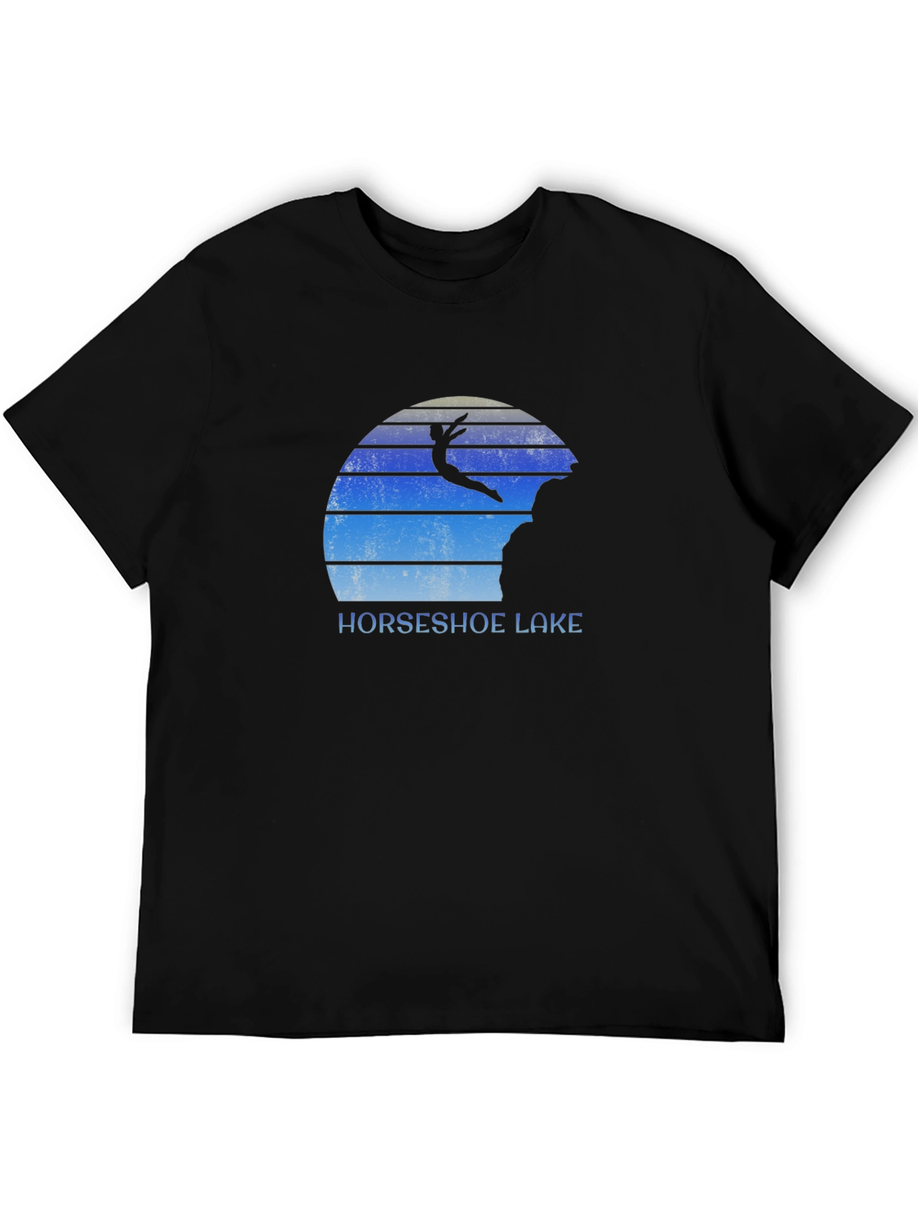 Horseshoe Lake Cliff Diver Black T-Shirt