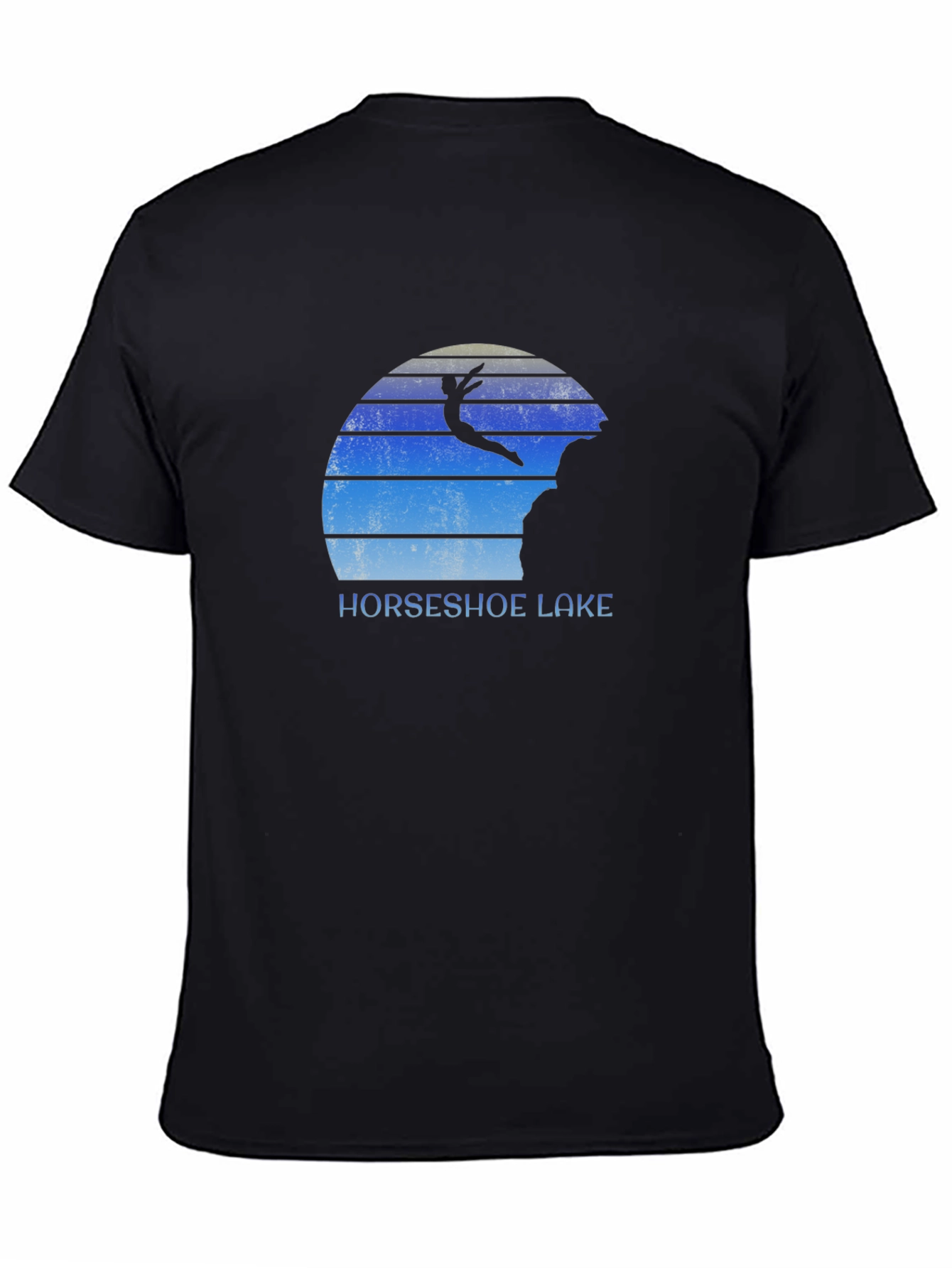 Horseshoe Lake Cliff Diver Black T-Shirt