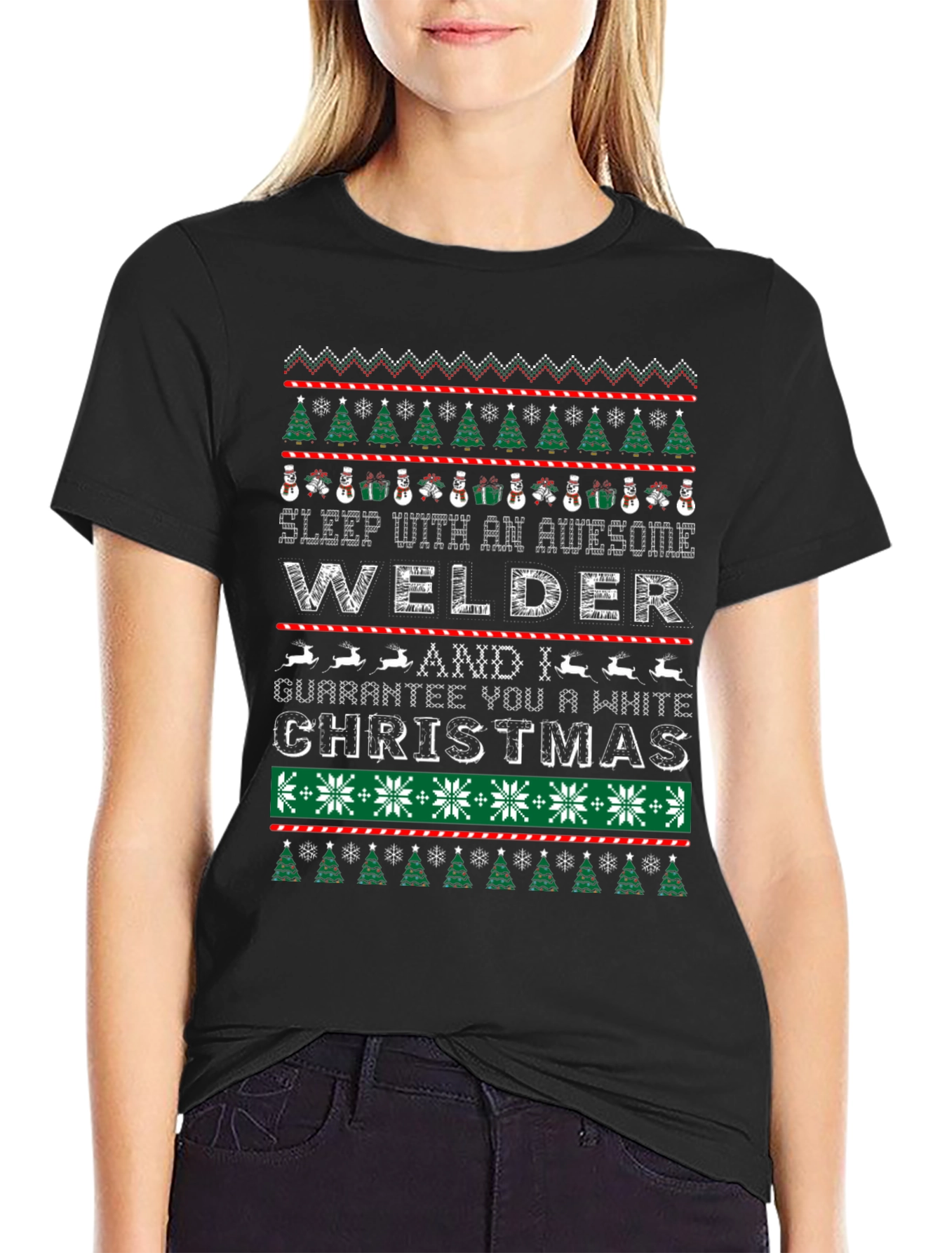 Awesome Welder Christmas Graphic Tee