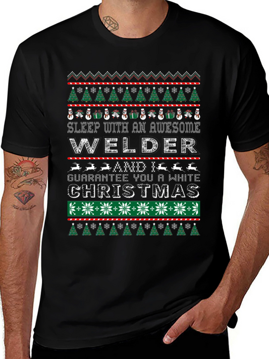 Awesome Welder Christmas Graphic Tee