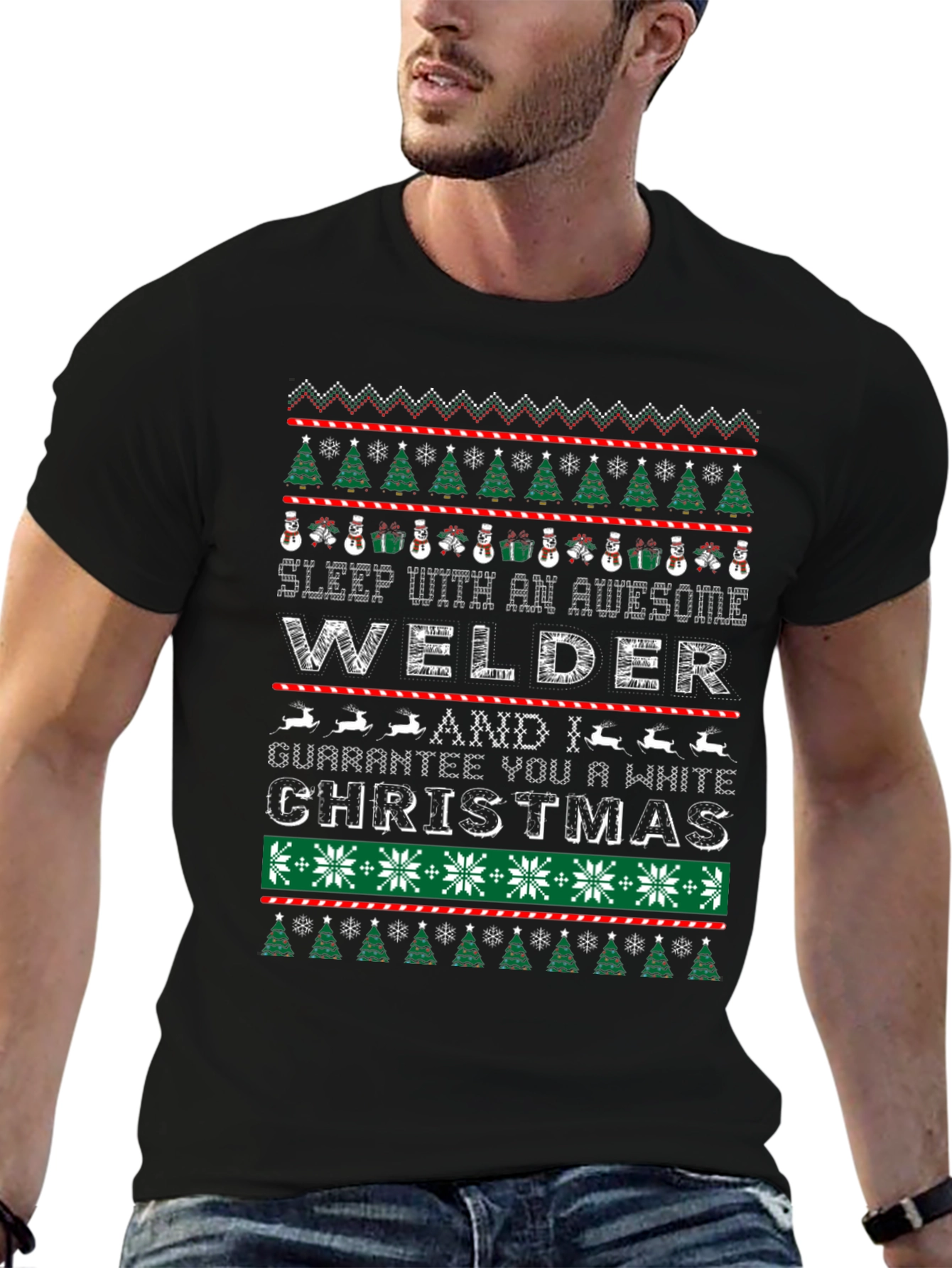 Awesome Welder Christmas Graphic Tee