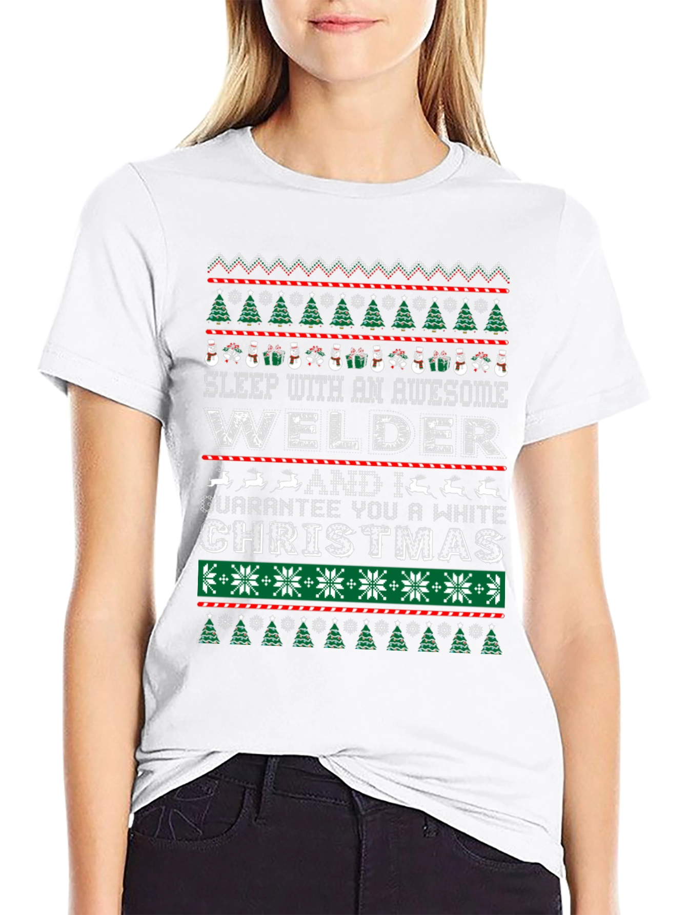Awesome Welder Christmas Graphic Tee