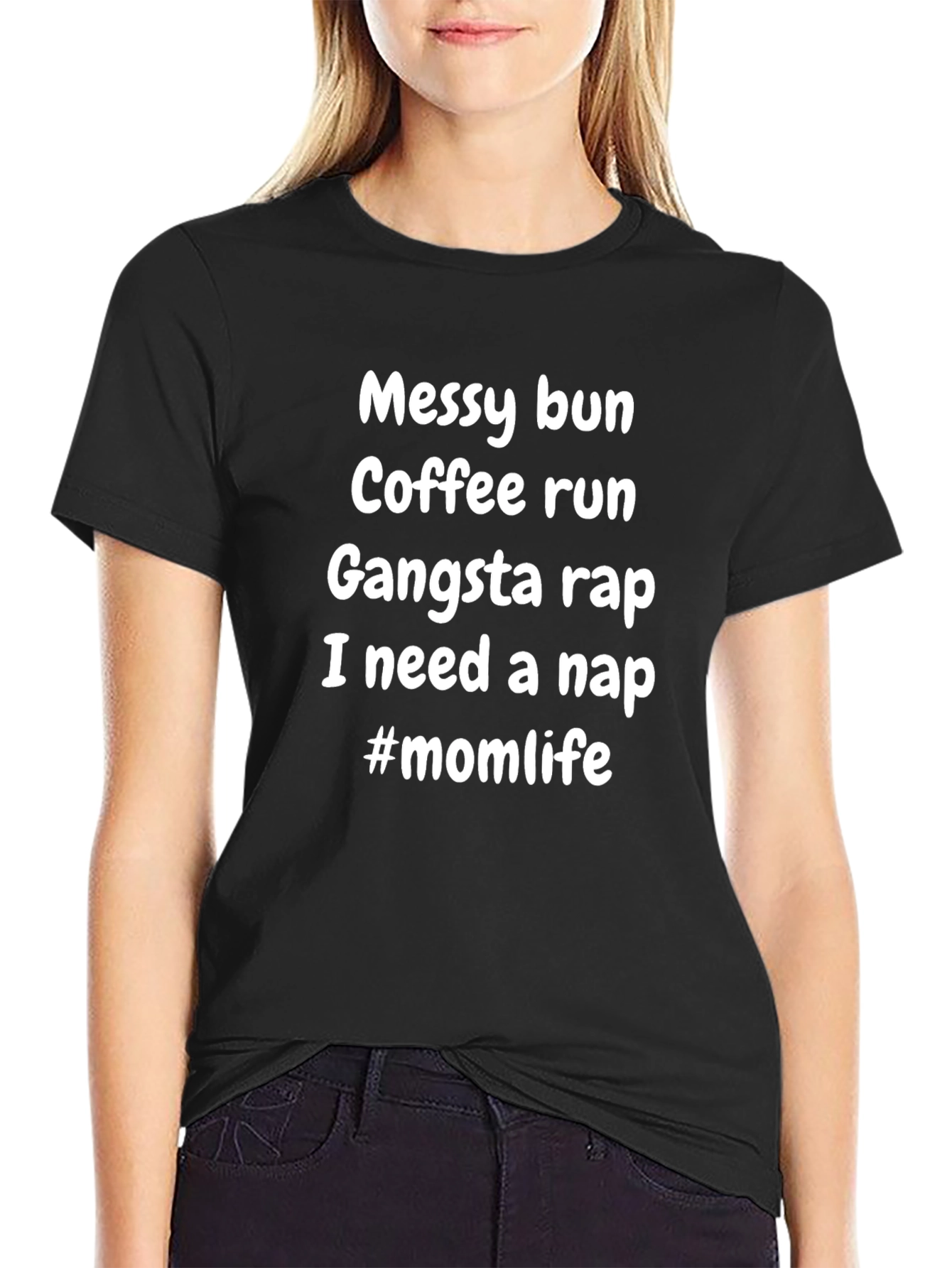 Mom Life Messy Bun Graphic Tee