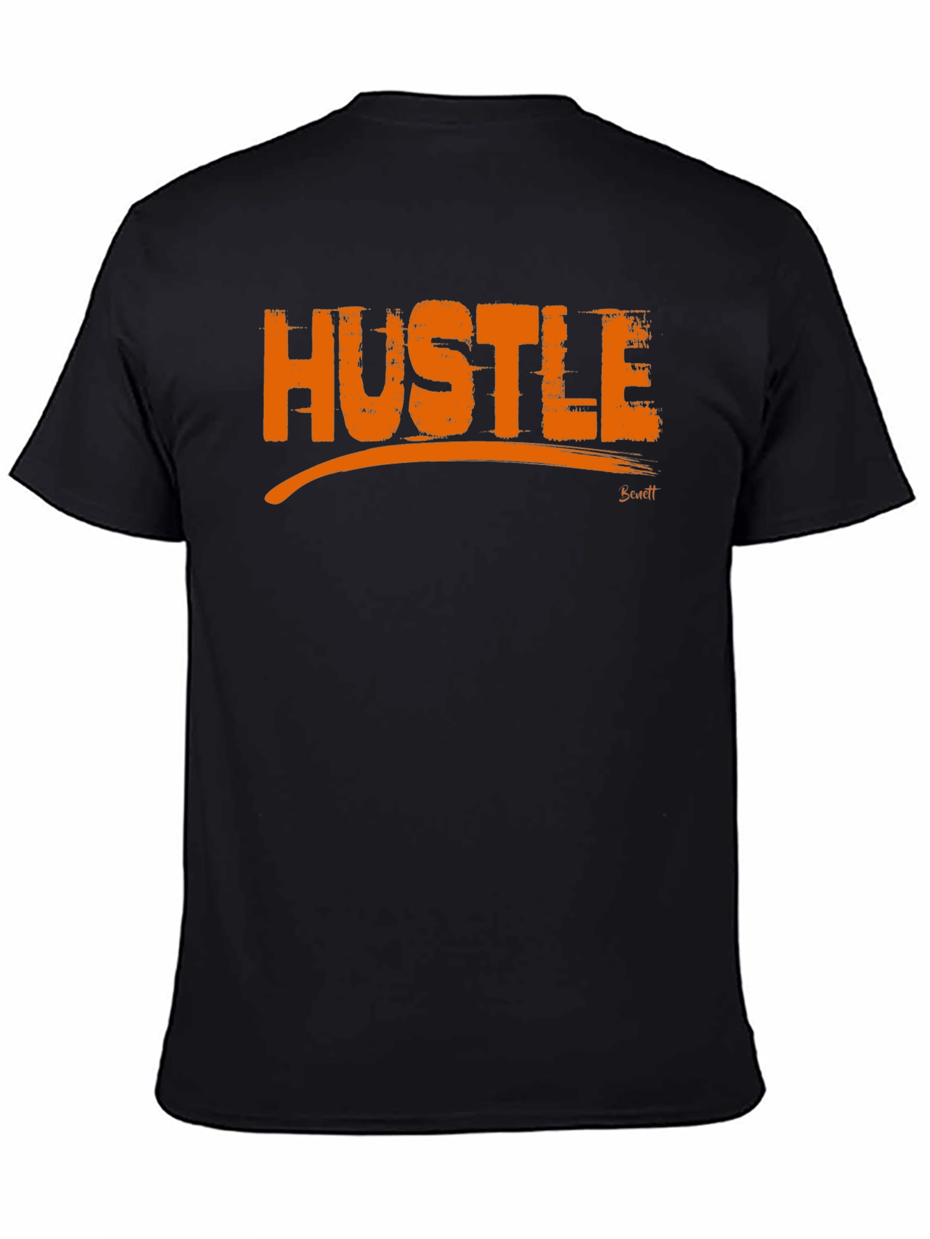 Hustle Graphic Tee - Mens Black Cotton T-Shirt