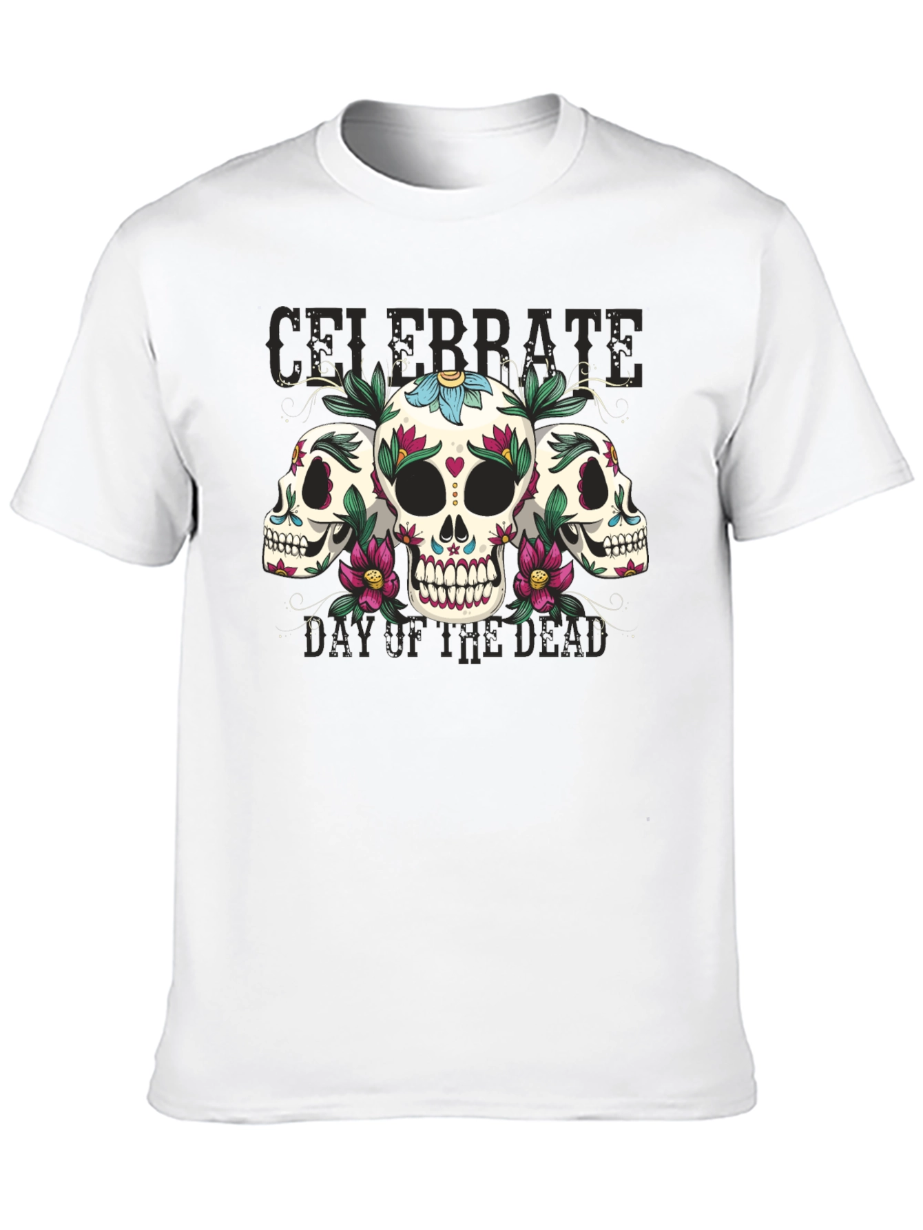 Day of the Dead Sugar Skull Graphic Tee