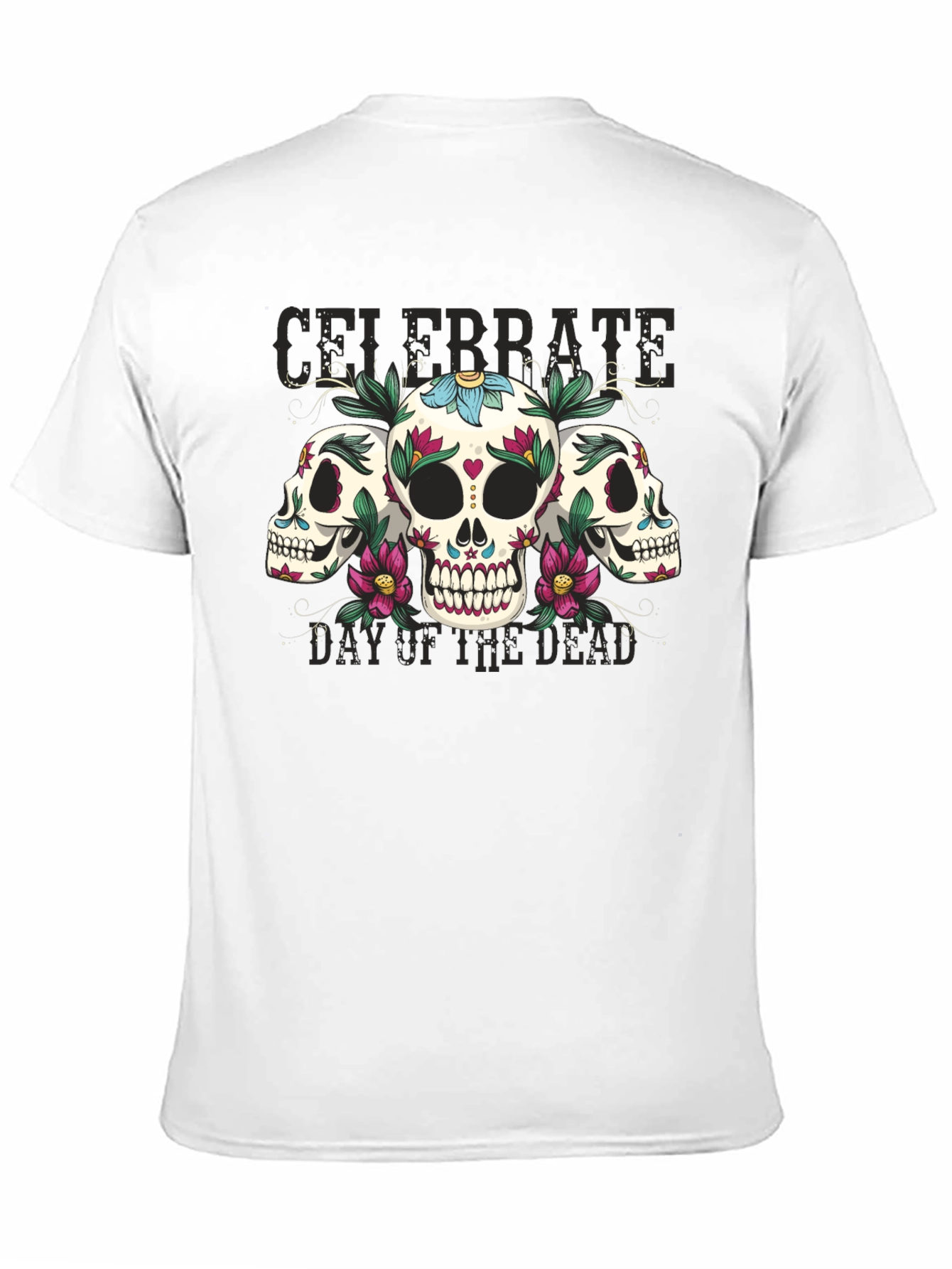 Day of the Dead Sugar Skull Graphic Tee