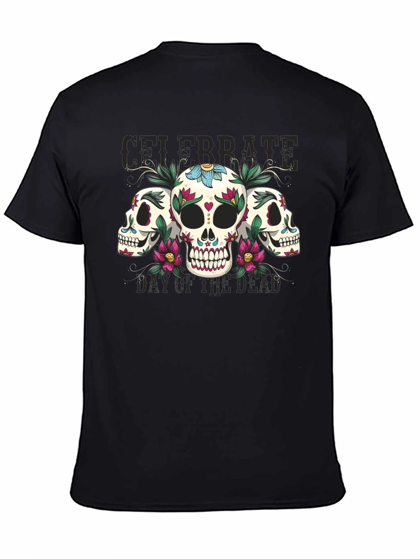 Day of the Dead Sugar Skull Graphic Tee