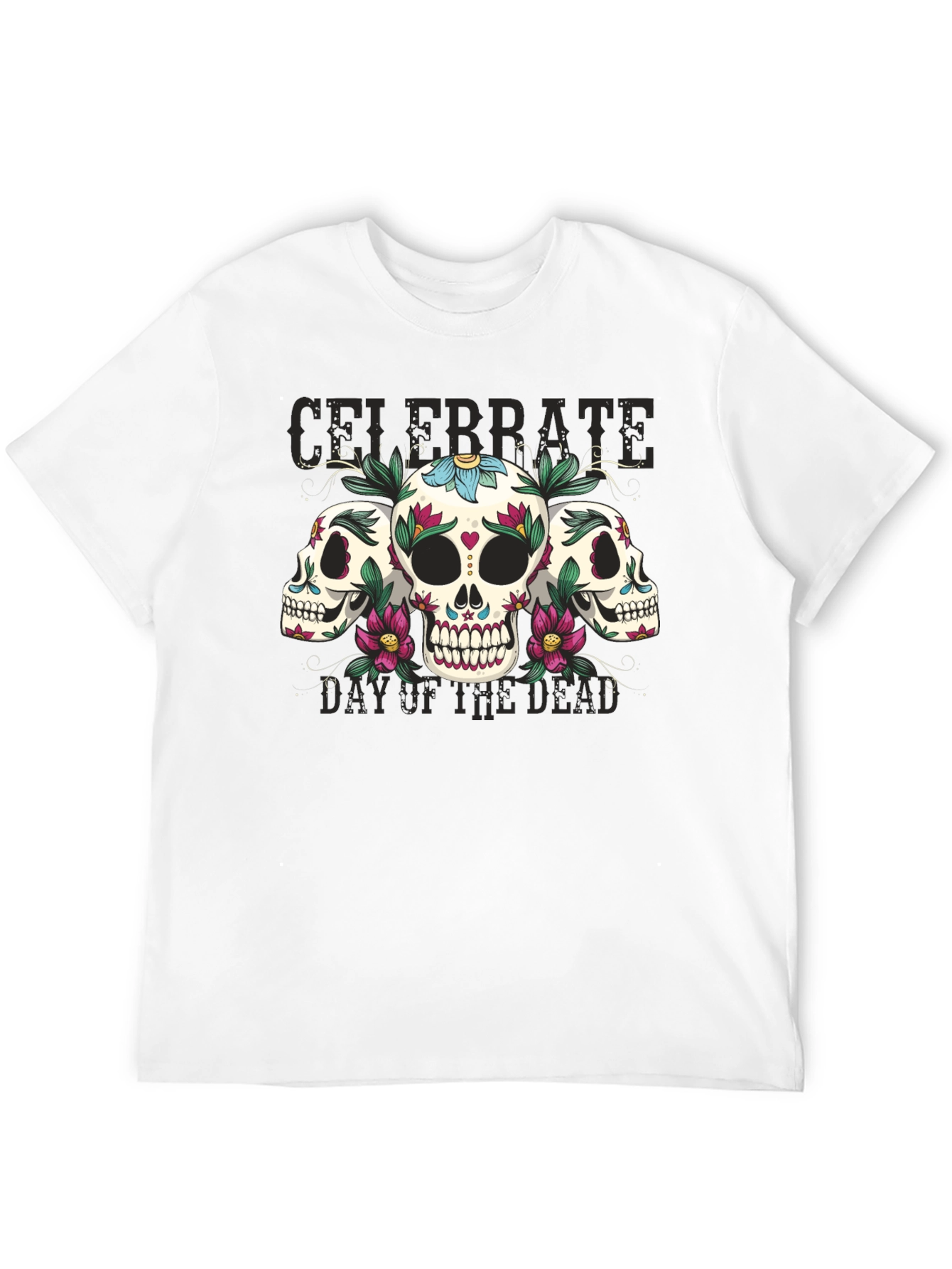 Day of the Dead Sugar Skull Graphic Tee