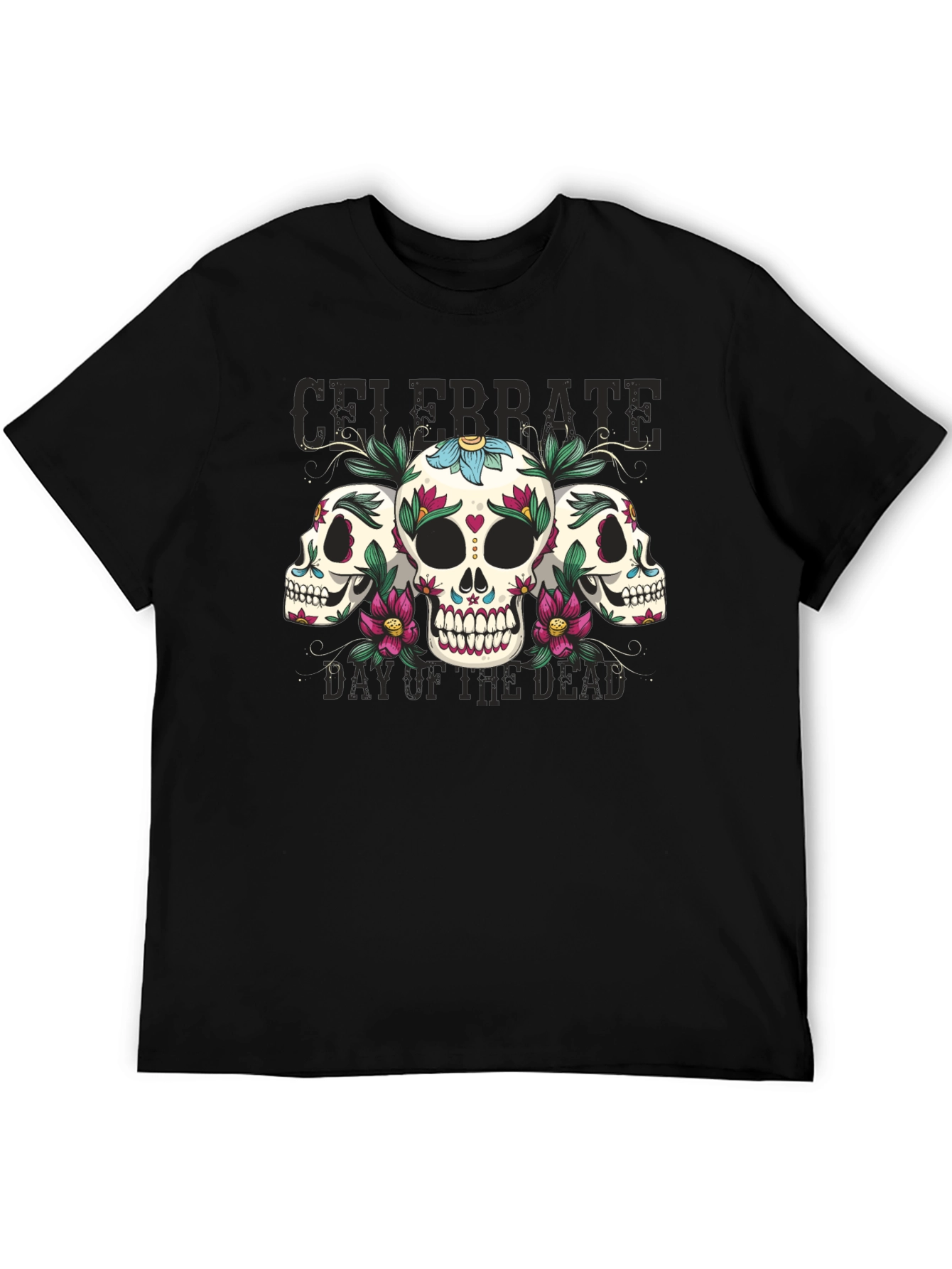 Day of the Dead Sugar Skull Graphic Tee