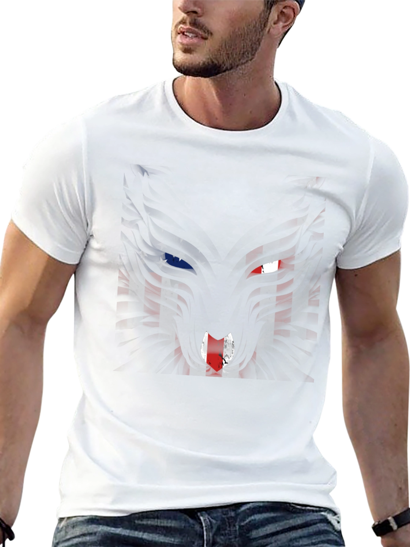 Patriotic Wolf Graphic Tee