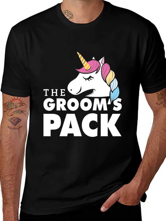 The Grooms Pack Unicorn Graphic Tee - Black